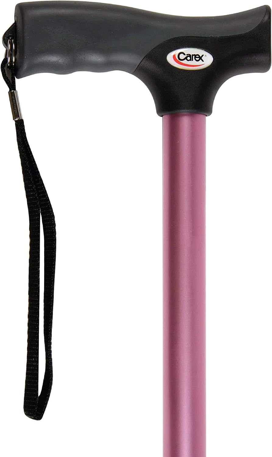 Carex Soft Grip Walking Cane with Strap, Anti-Slip Walking Cane for Easy Maneuvering, Walk Stick for Seniors & Adults with Added Support and Adjustable for Balance, Supports up to 250 lbs