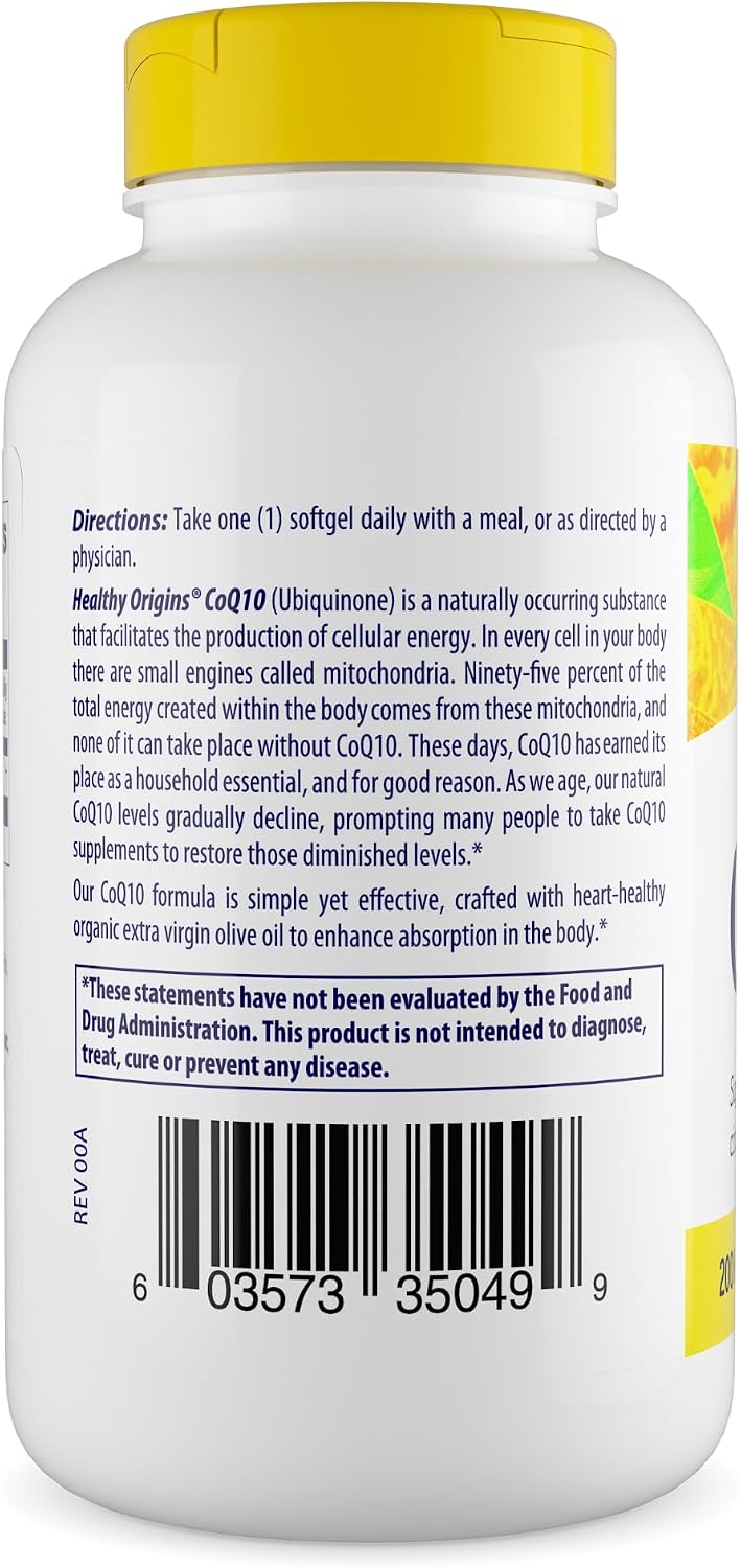 Healthy Origins CoQ10 200 mg, Kaneka Q10, 150 Softgels