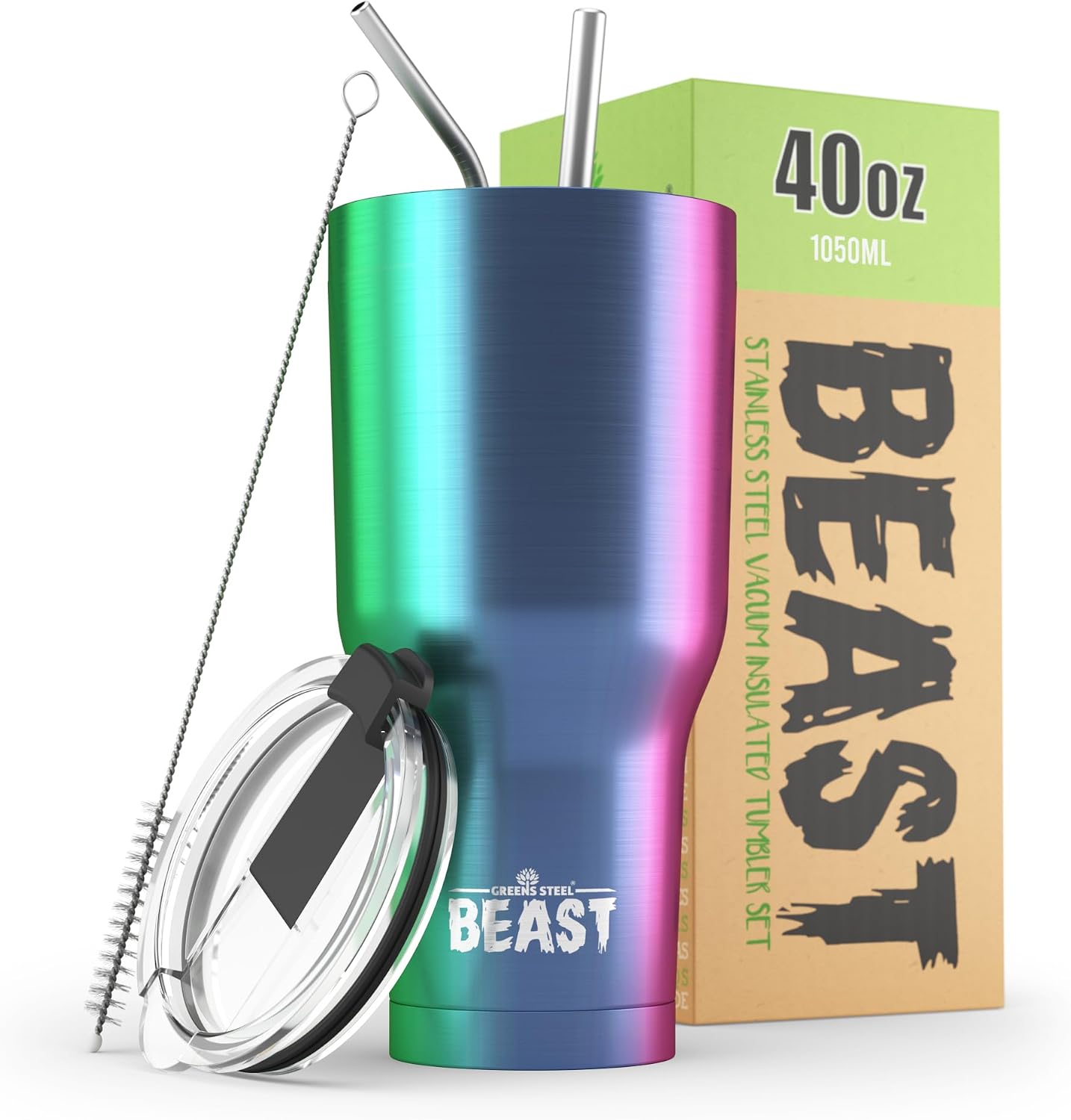 Beast 30 oz Tumbler Stainless Steel Vacuum Insulated Coffee Ice Cup Double Wall Travel Flask (Cupcake Pink)