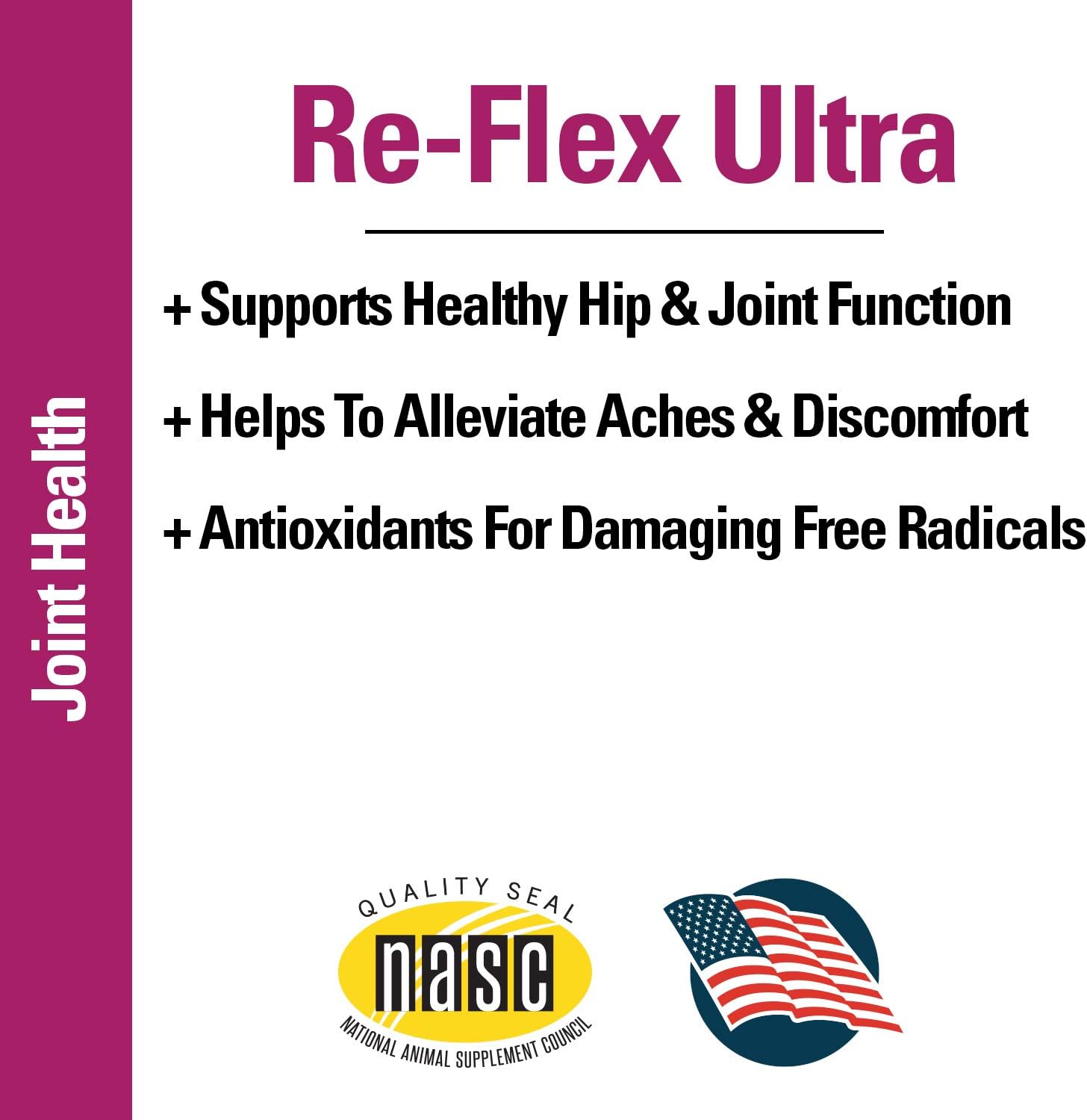 Re-Flex Ultra Extra-Strength Joint Support Dog Supplement – Includes MSM, Creatine, Glucosamine