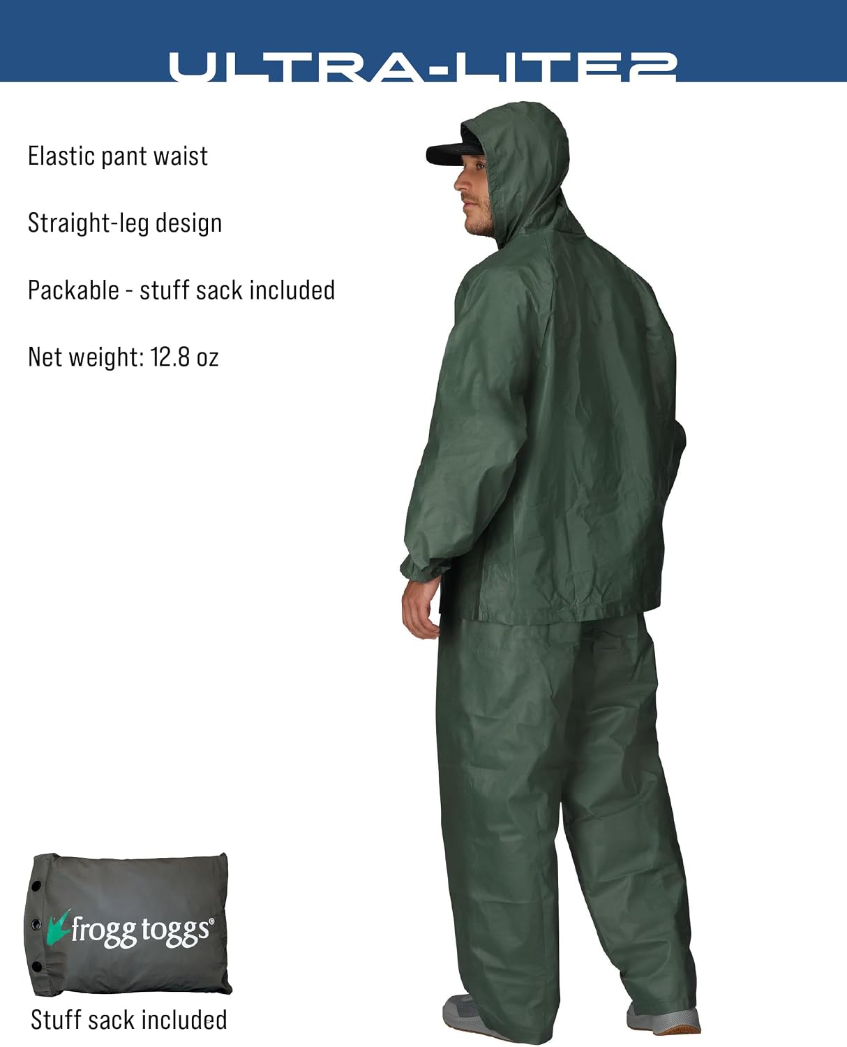 FROGG TOGGS Men's Ultra-Lite2 2-Layer Waterproof Breathable Rain Suit