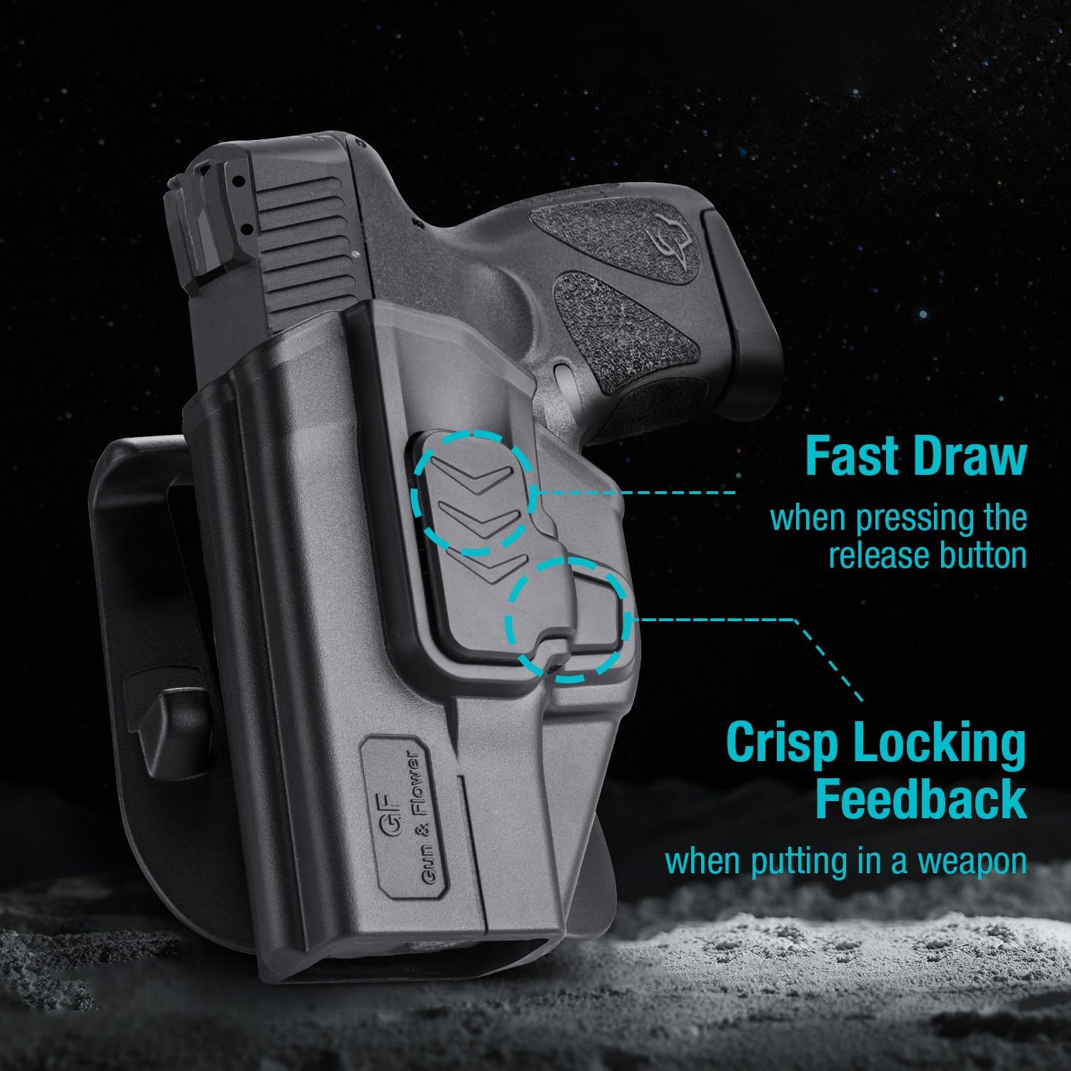 Taurus G2C Holster, Taurus G3C Holster, 9mm/.40 Cal OWB, Level II Paddle