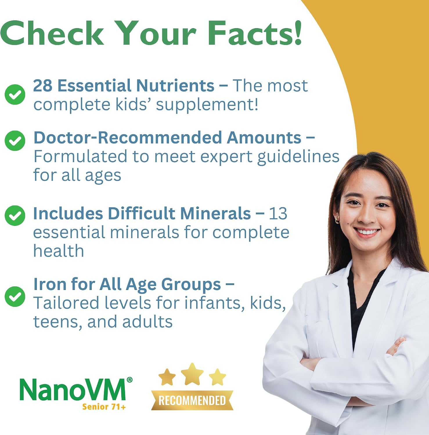 1-3 Years, Allergen-Free Multivitamin for Kids, Unflavored Dietary Supplement, Powdered Supplement with 14 Vitamins & 13 Minerals, Low-Carbohydrate Toddler Vitamins, 275g - Solace Nutrition