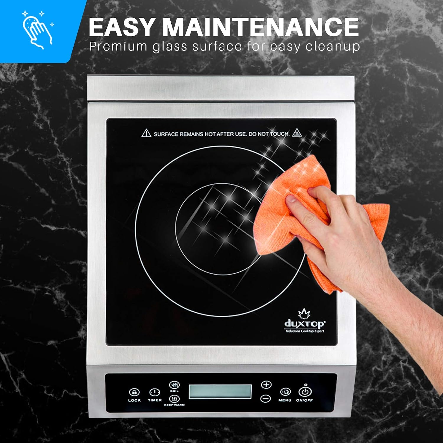 Duxtop Professional Portable Induction Cooktop, Commercial Range Countertop Burner, 1800 Watts Induction Burner with Sensor Touch and LCD Screen