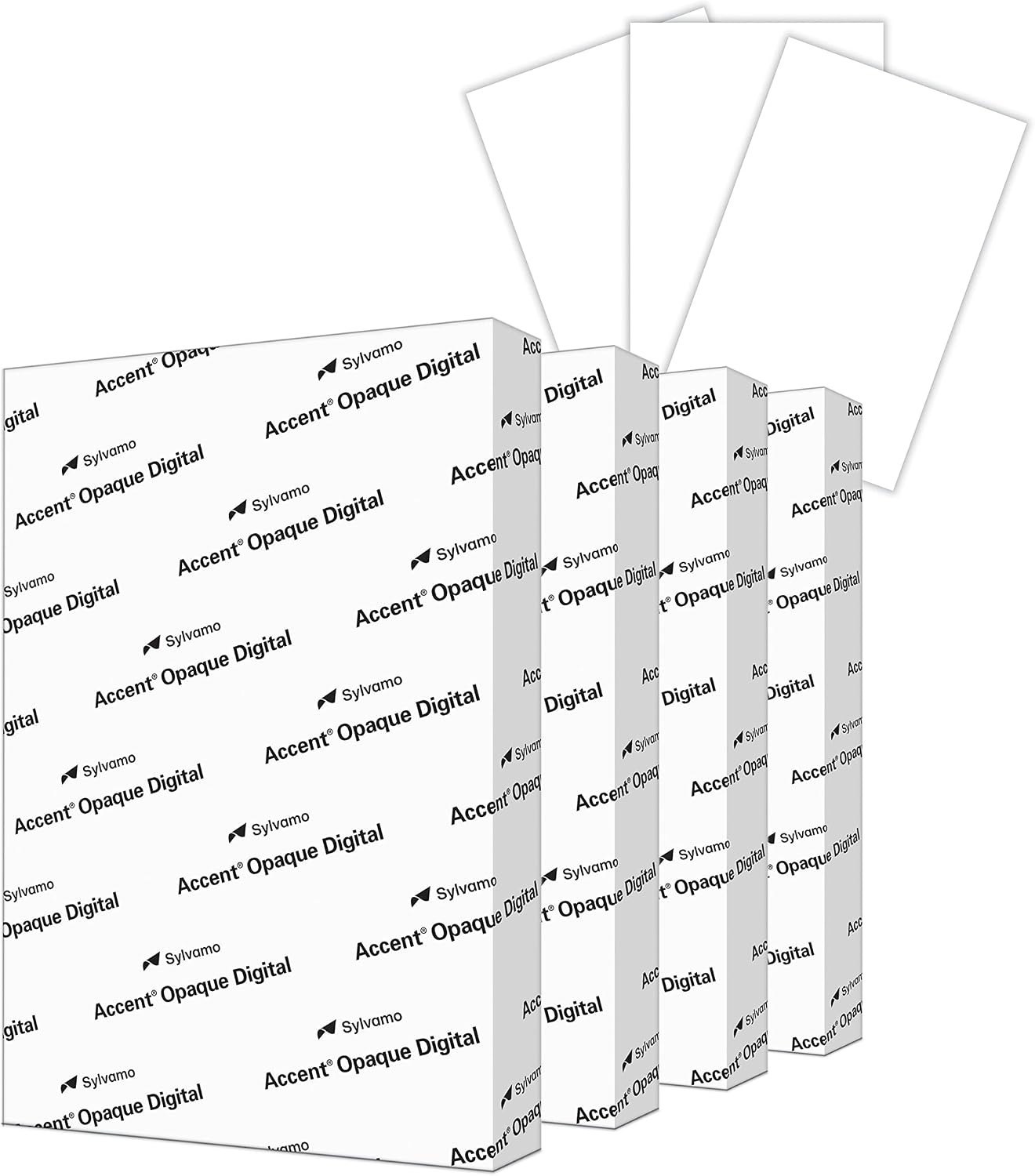 Accent Opaque White Printer Paper, 8.5” x 11” 40lb Bond/100lb Text Copy Paper, 250 Sheets (1 Ream) – Premium Smooth Finish Computer Paper, 97 Bright, 148gsm, Multipurpose White Copy Paper – 188101R