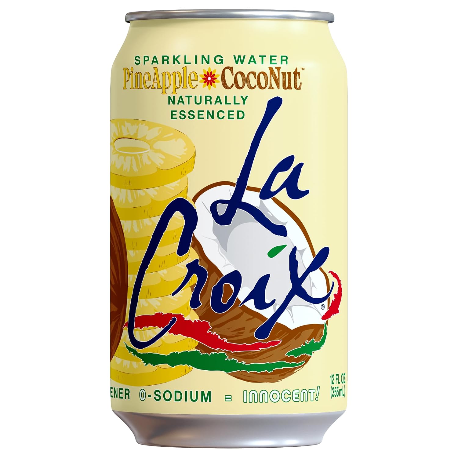 LaCroix Sparkling Water | Pineapple Coconut Flavor | 8-Pack | Naturally Essenced, Zero Calorie, Sodium Free | 12 Fl Oz Cans