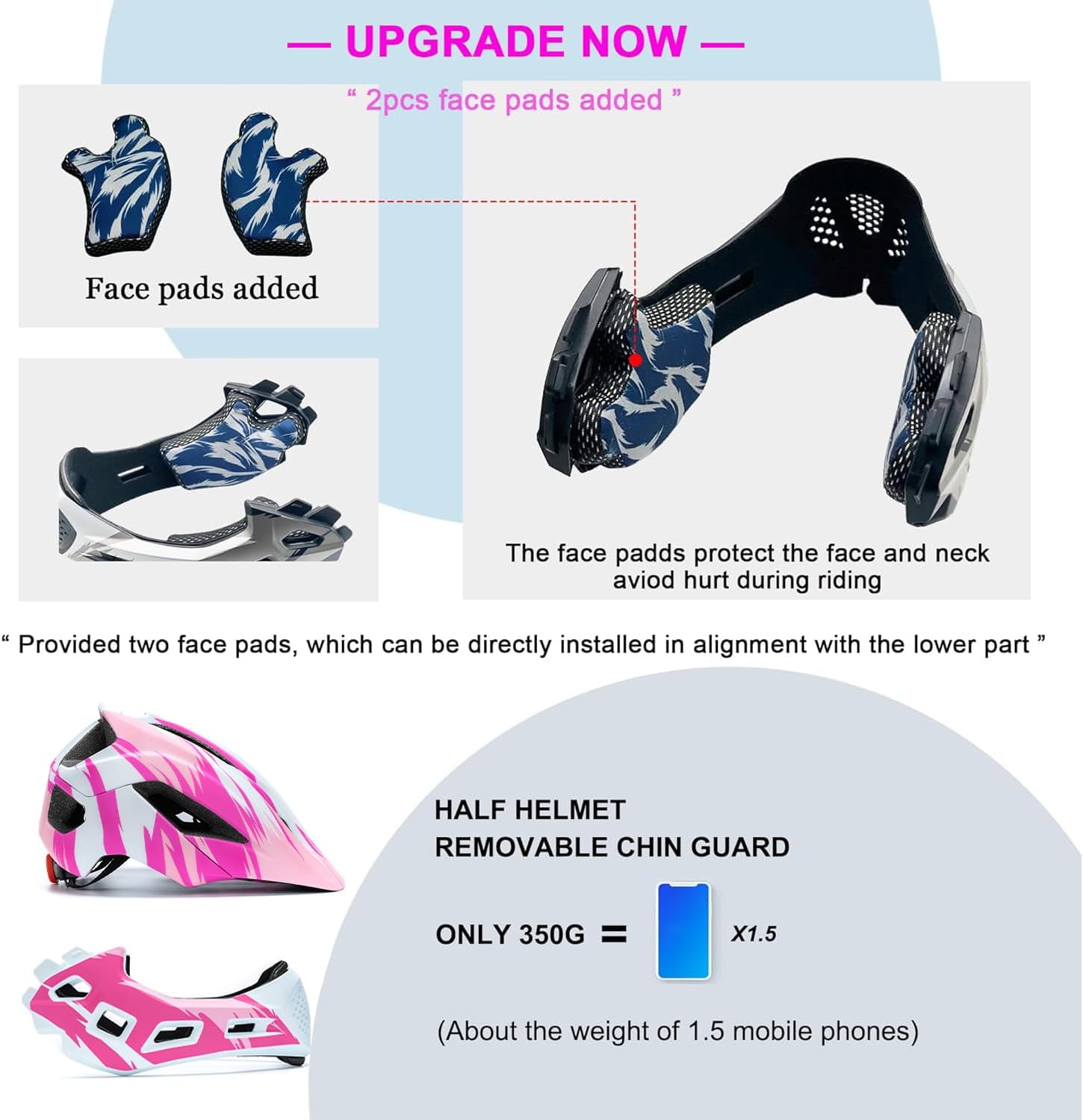 Toddler and Kids Full Face Bike Helmet Girl and Boy BMX