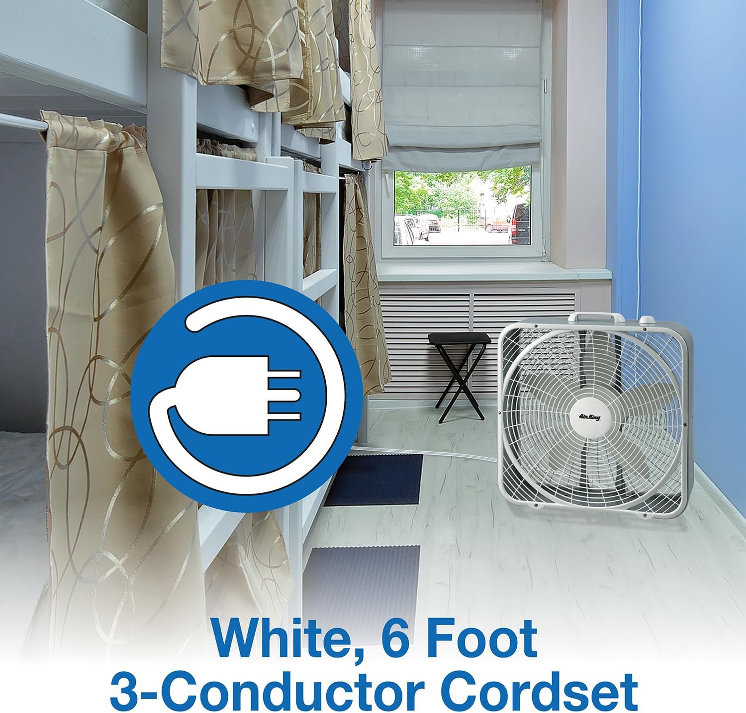 Air King 9723 20-Inch 3-Speed Box Fan , White