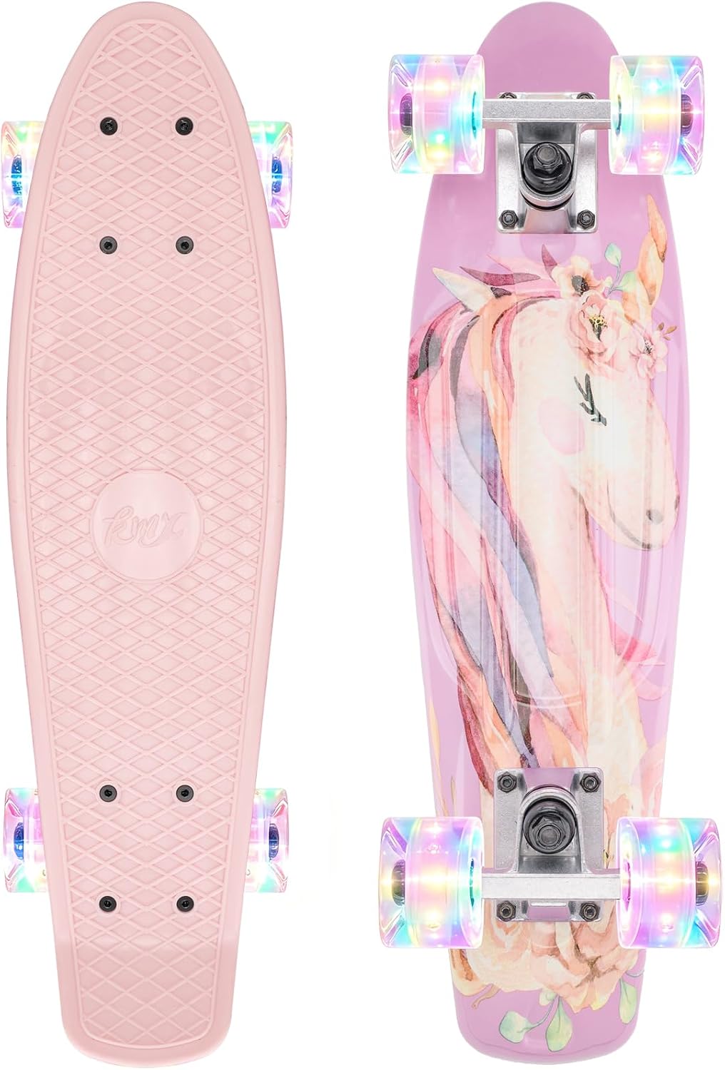 KMX Classic Retro Mini Cruiser Skateboard for Kids, Teens, Adults
