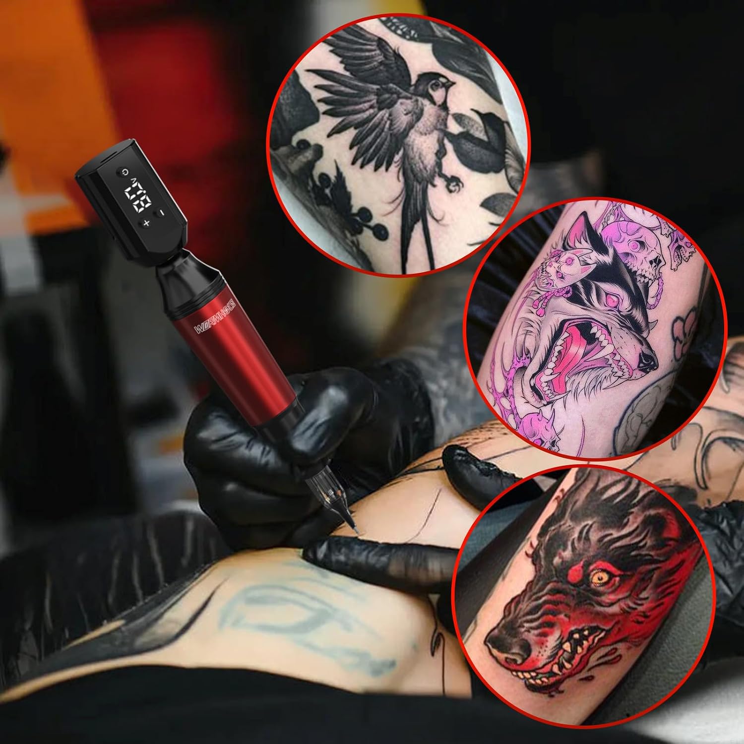 Wormhole Complete Tattoo Kit for Beginners Rotary Pen Machine