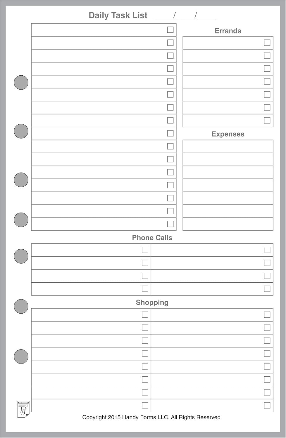FC Classic Payment/Expense Record & Check Register, 50 Sheets, 5.5" x 8.5" | For 7-Ring FC Notebooks. Record payments, expenses, account balance. Ink-friendly heavyweight paper.