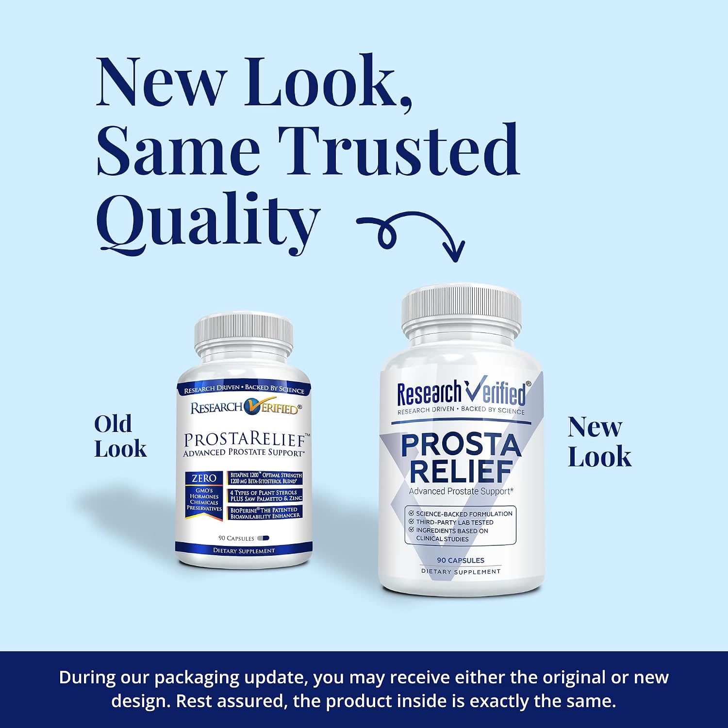 Research Verified Prosta Relief - Saw Palmetto and Bioperine - Prostate Health, Bladder & Urinary Health, Drive and Performance - Pure Natural, 90 Capsules (Pack of 1)