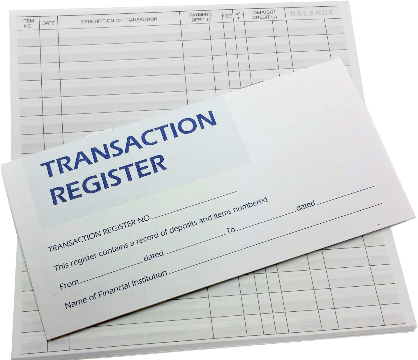 50 Page Checkbook Registers Standard Check Register Bank Transaction Register with 2026 2027 2028 Calendars, Set of 3