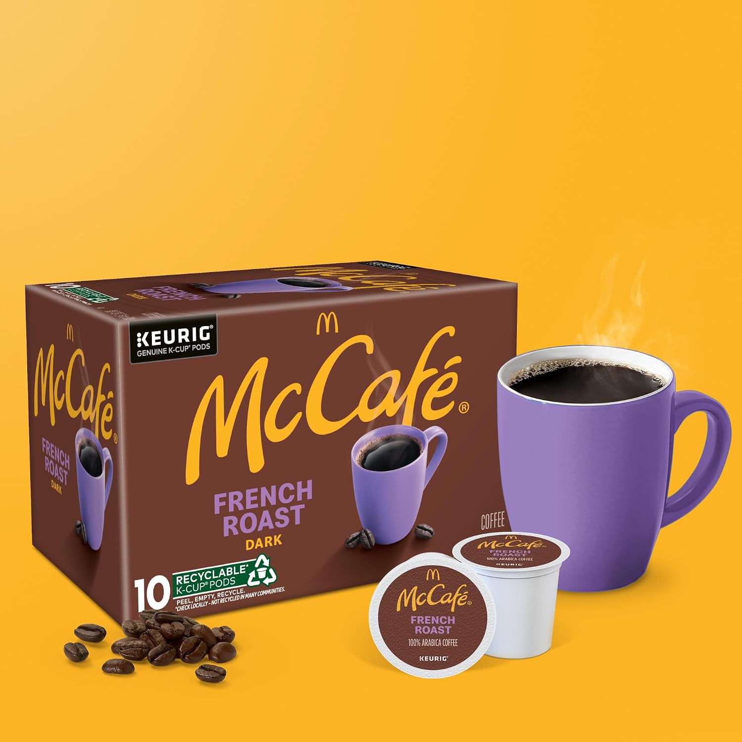 McCafe French Roast, Single Serve Coffee Keurig K-Cup Pods, Dark Roast, 96 Count (4 Packs of 24)