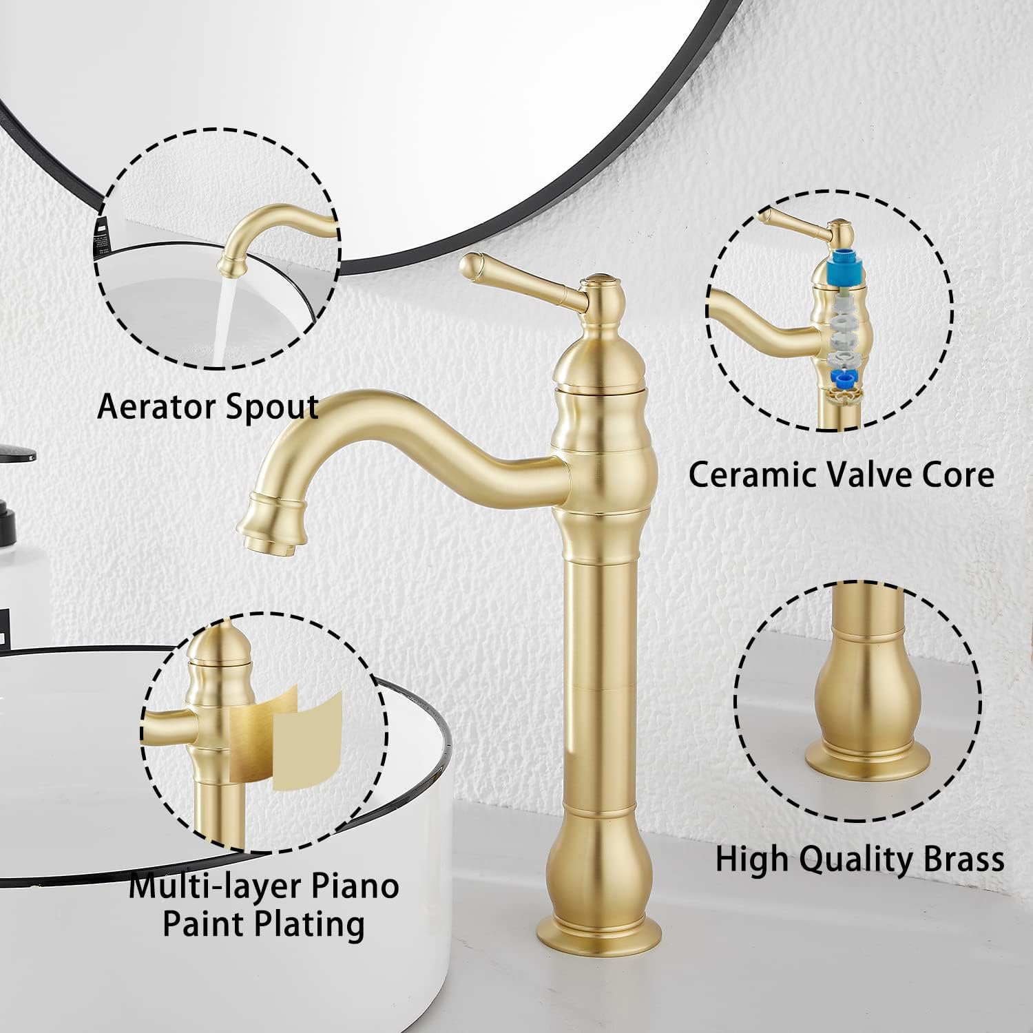 Oil Rubbed Bronze Bathroom Faucet Single Handle One Hole
