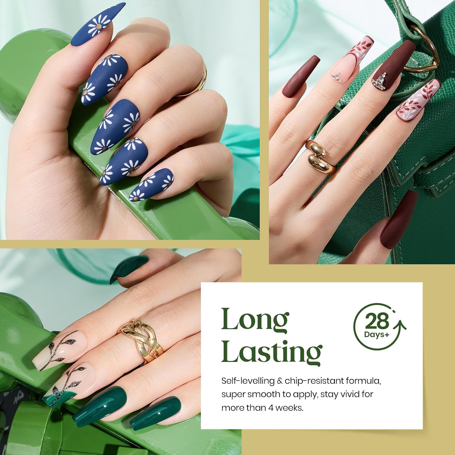 Beetles Gel Nail Polish Set with Base Glossy Matte Top Coat Macaron Gel