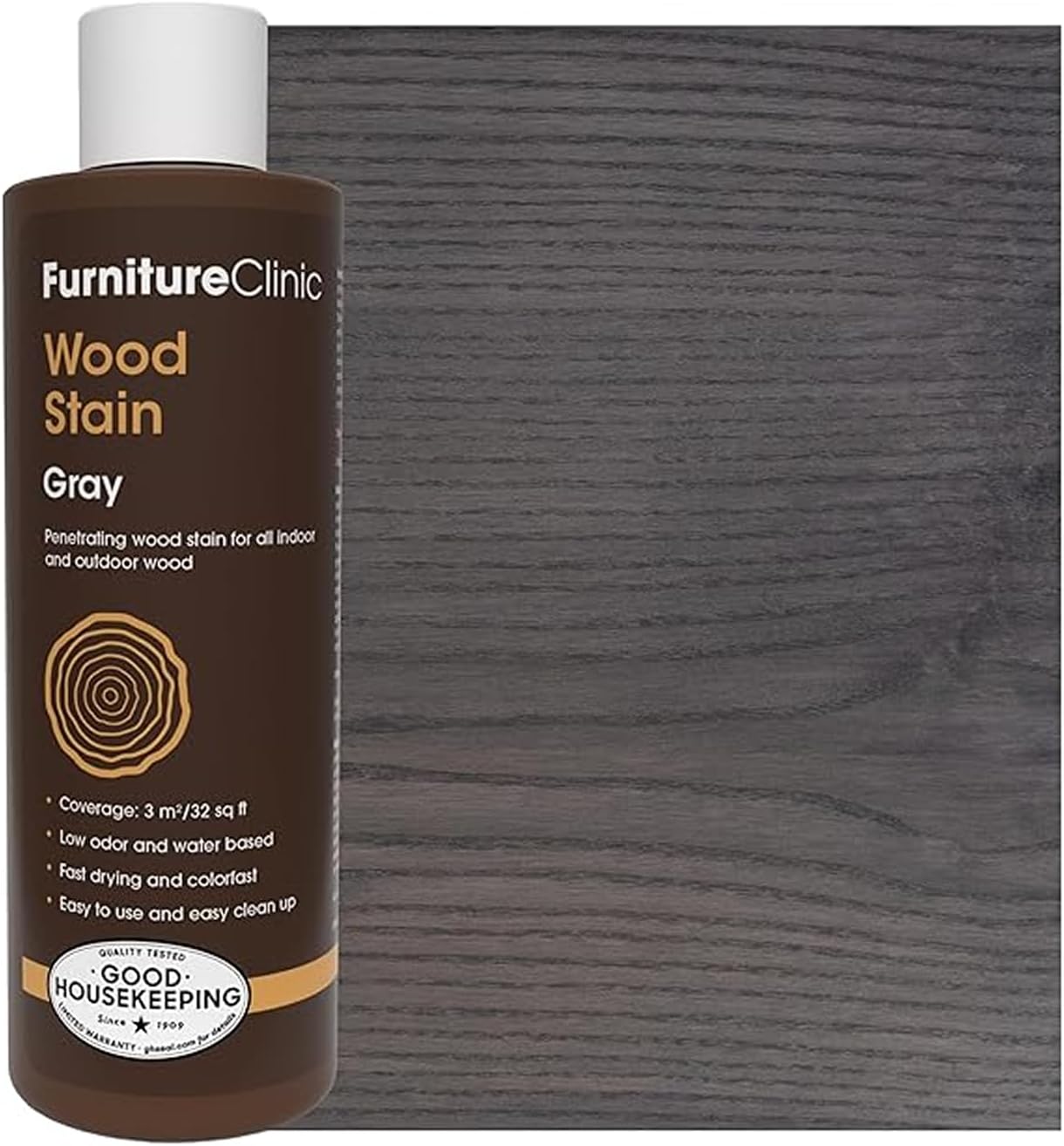 Furniture Clinic Wood Stain | Dark Oak | Water Based | Fast Drying, Low Odor
