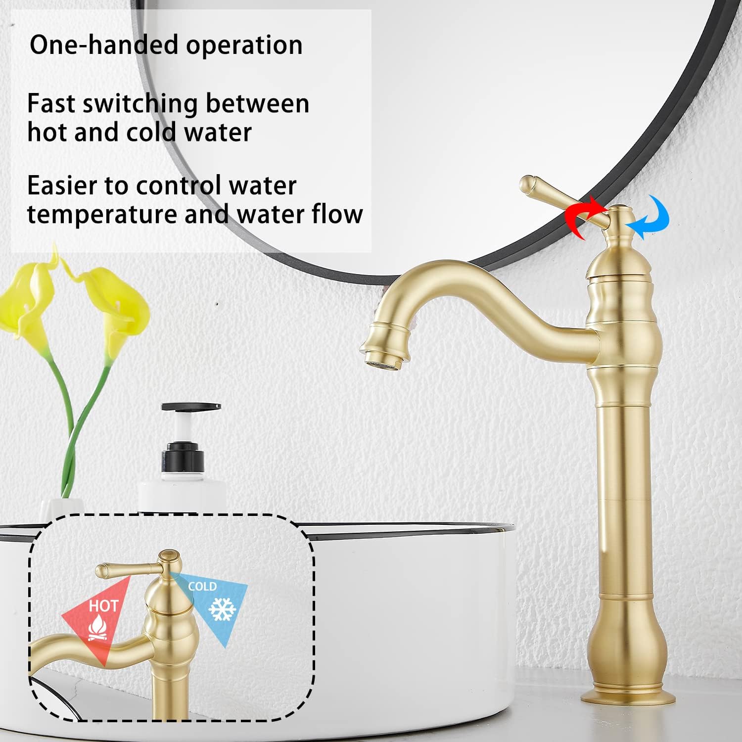 Oil Rubbed Bronze Bathroom Faucet Single Handle One Hole