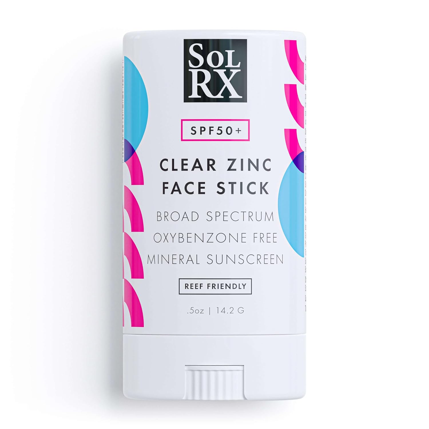 SolRX MINERAL SPF 50 Zinc Oxide Sunscreen Stick, Clear Non-Greasy Face | Solrx Sunscreen Is Designed For Healthy Outdoor Activities Like Running, Swimming, Cycling, Triathlon, Diving, And Surfing