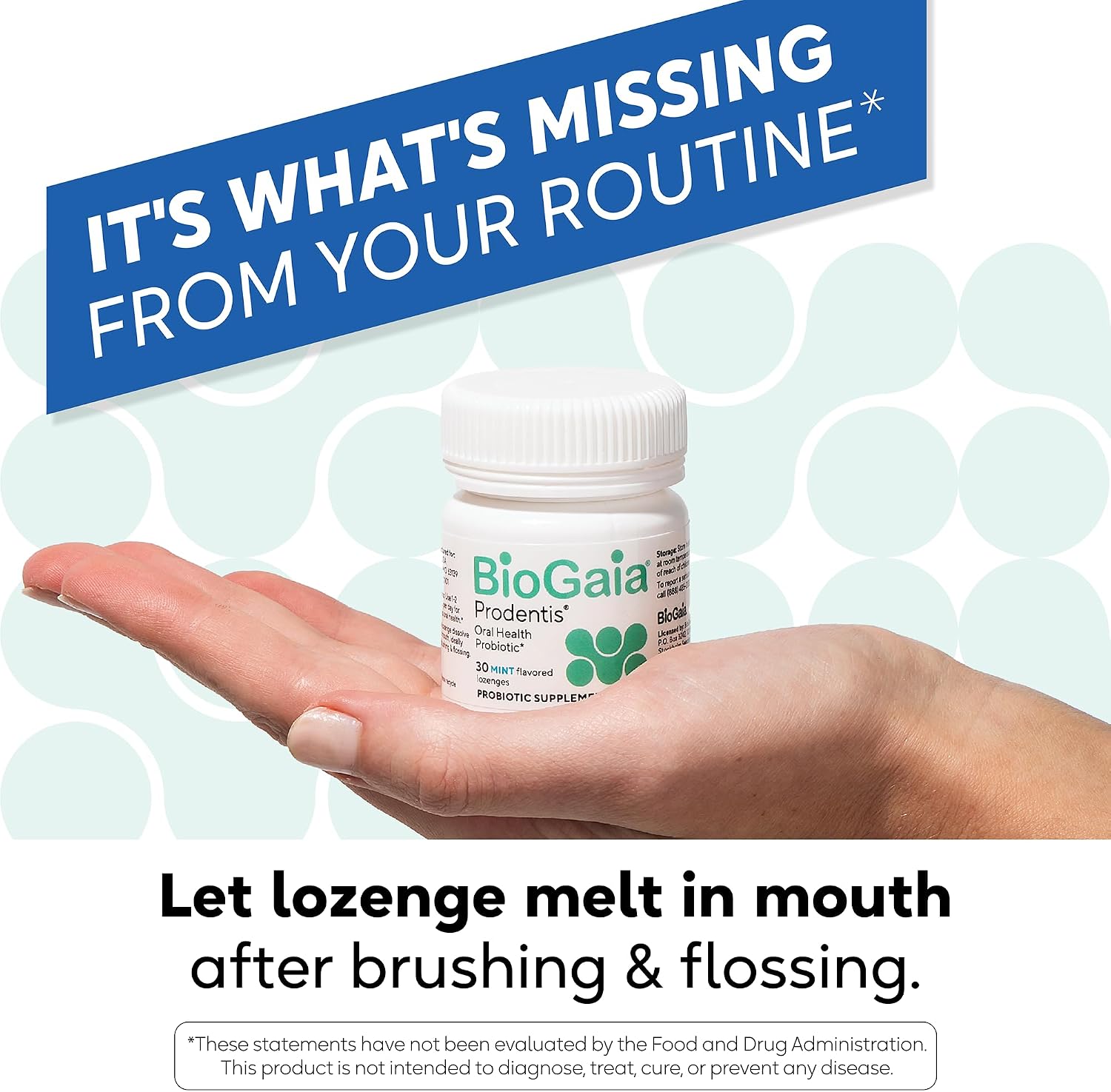 BioGaia Prodentis | Dental Probiotic Lozenges | Promotes Healthy Gums & Teeth | Defends Against Dental Problems | Replenishes Oral Microbiome