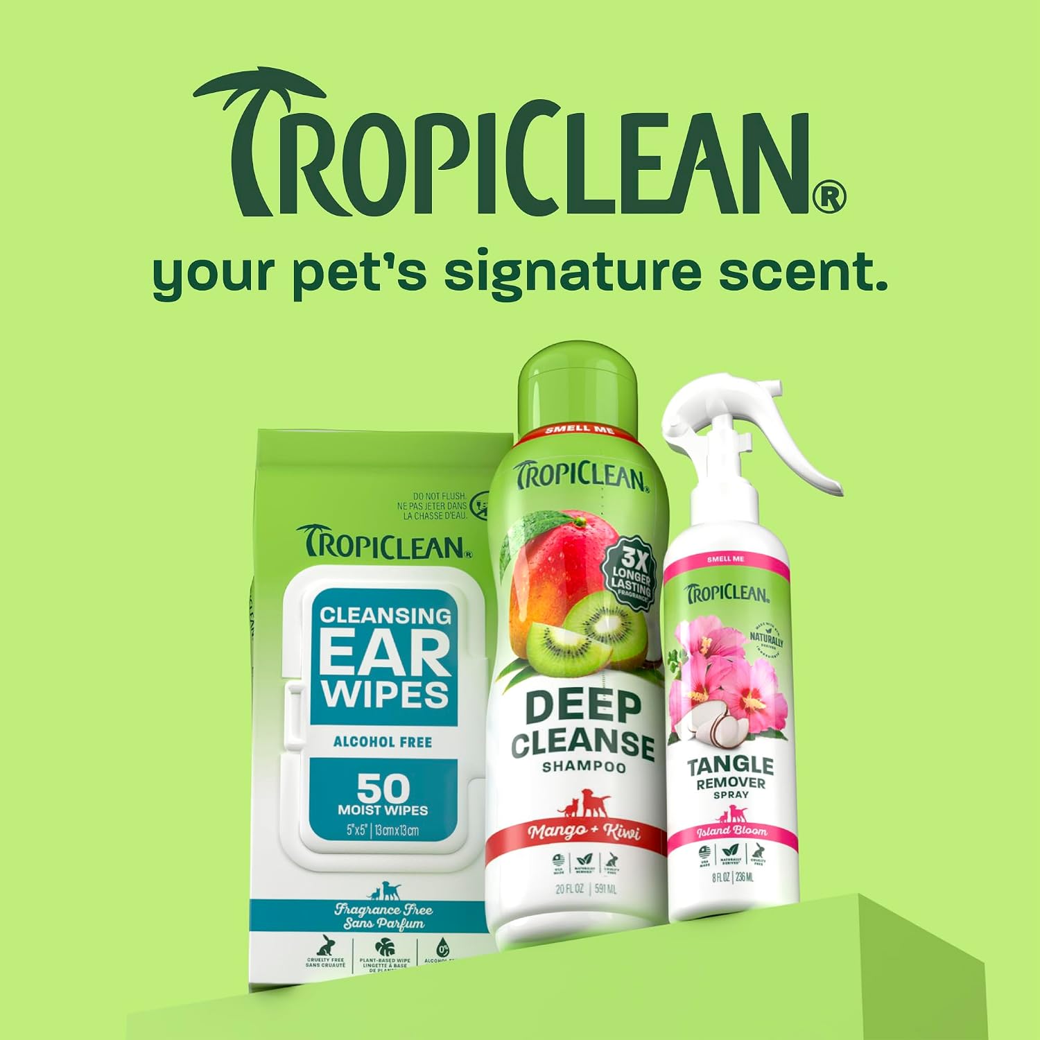 TropiClean Deodorizing Dog Shampoo for Smelly Pets, Long Lasting Odor Control, Puppy Safe, Made in the USA, Berry Scent, Cat Friendly, 20oz.