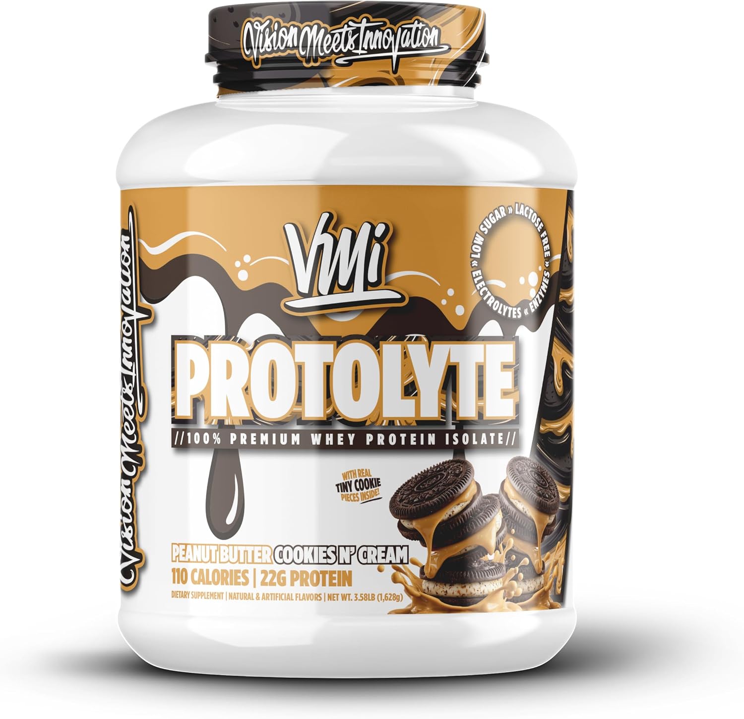 VMI Sports | ProtoLyte Whey Isolate Protein Powder | Low Calorie Whey for Weight Loss and Muscle Gain | Digestive Enzymes | Non-GMO (1.6 lb, Chocolate Fudge Cookie) | Premium whey isolate protein powder for smooth mixing in shakes smoothies and convenien…
