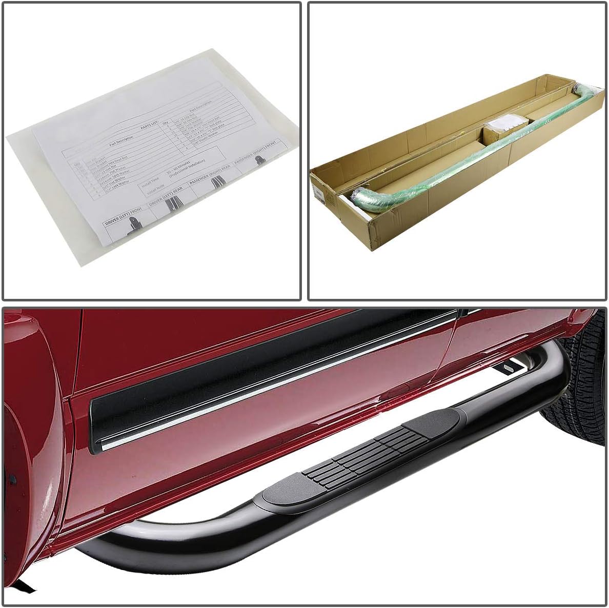 Auto Dynasty Running Boards Compatible with 2000-2019 Silverado Sierra 1500 2500HD 3500HD Standard Cab, Stainless Steel Side Step Nerf Bar