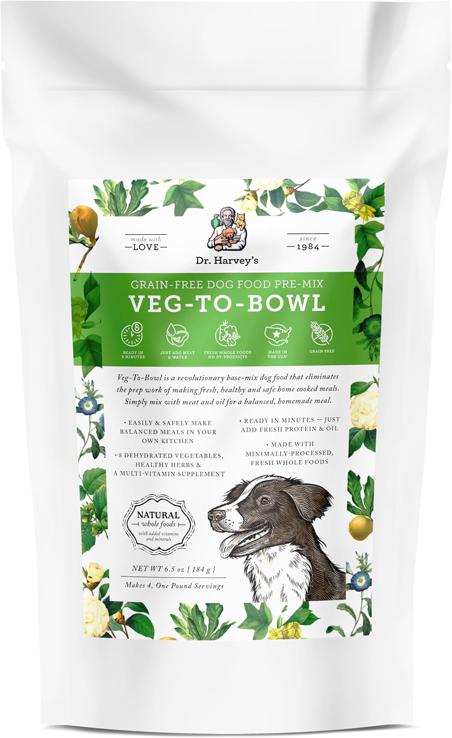 Dr. Harvey's Veg-To-Bowl Fine Ground Dehydrated Vegetable Pre-Mix for Dogs, 7-Pound Bag | Dehydrated Vegetable Pre-Mix