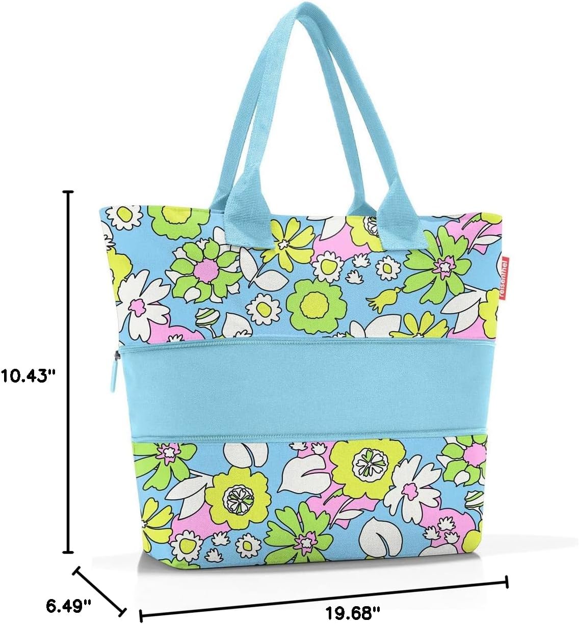 reisenthel shopper e1 - Large capacity and expandable bag made of water repellent and recycled polyester fabric