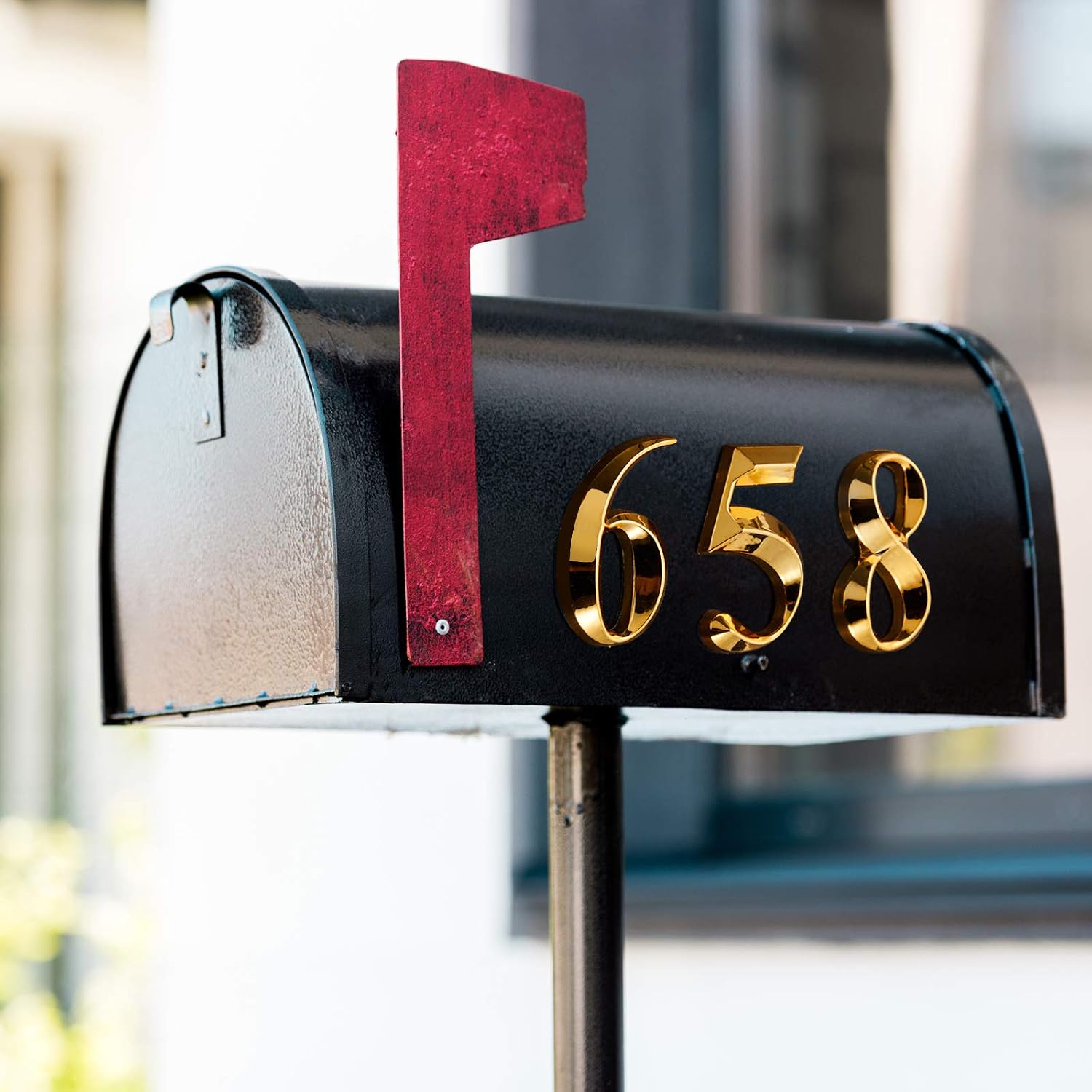 Jetec 10 Pieces 3D Mailbox Numbers 0-9 Self Adhesive 2 Inch Address Numbers Stickers Door House Style Street Mailbox Sign for Apartment Home and