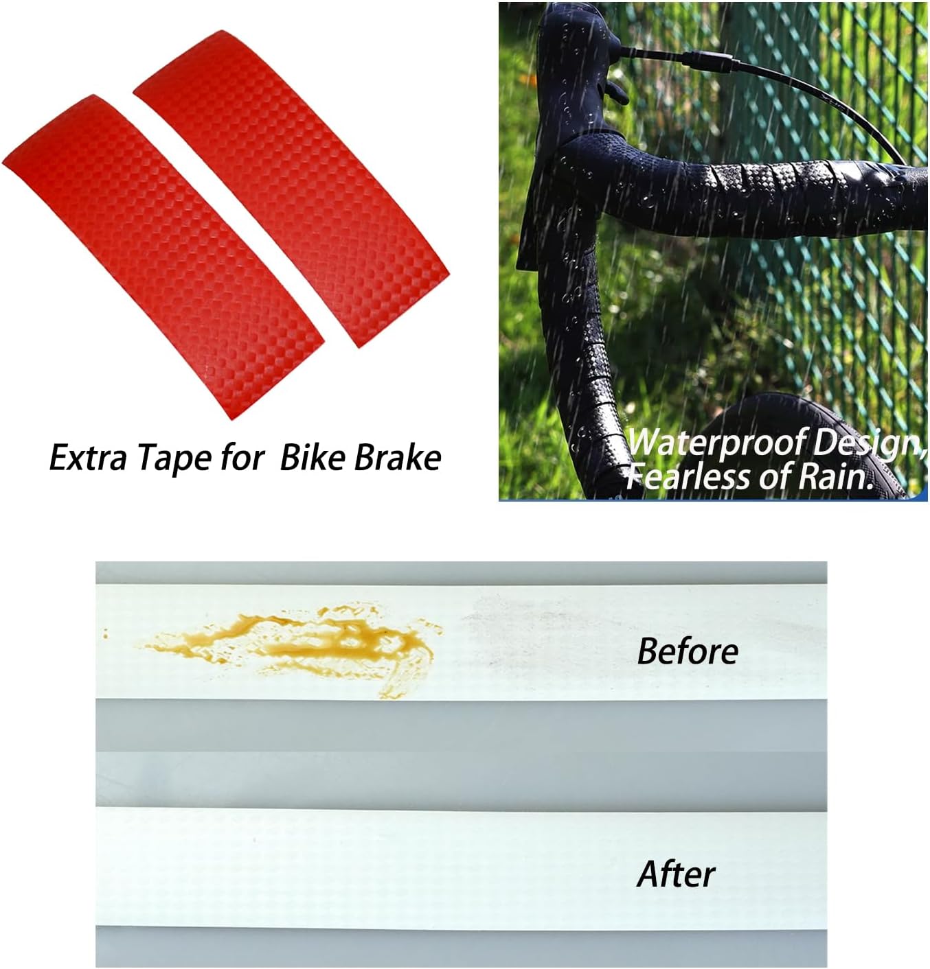 KINGOU Carbon Fiber PU Leather Road Bike Handlebar Tape Bar Tapes - 2PCS Per Set