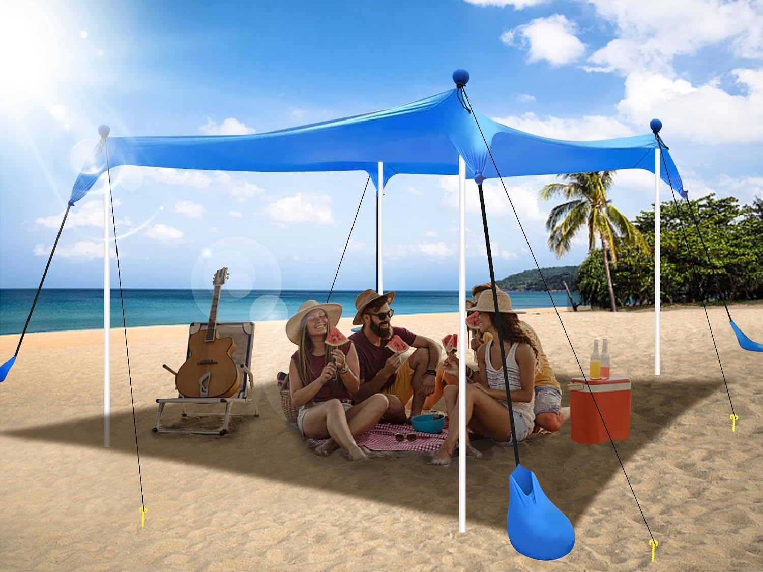 UMARDOO Family Beach Tent Canopy Sun Shade Portable 10×10FT