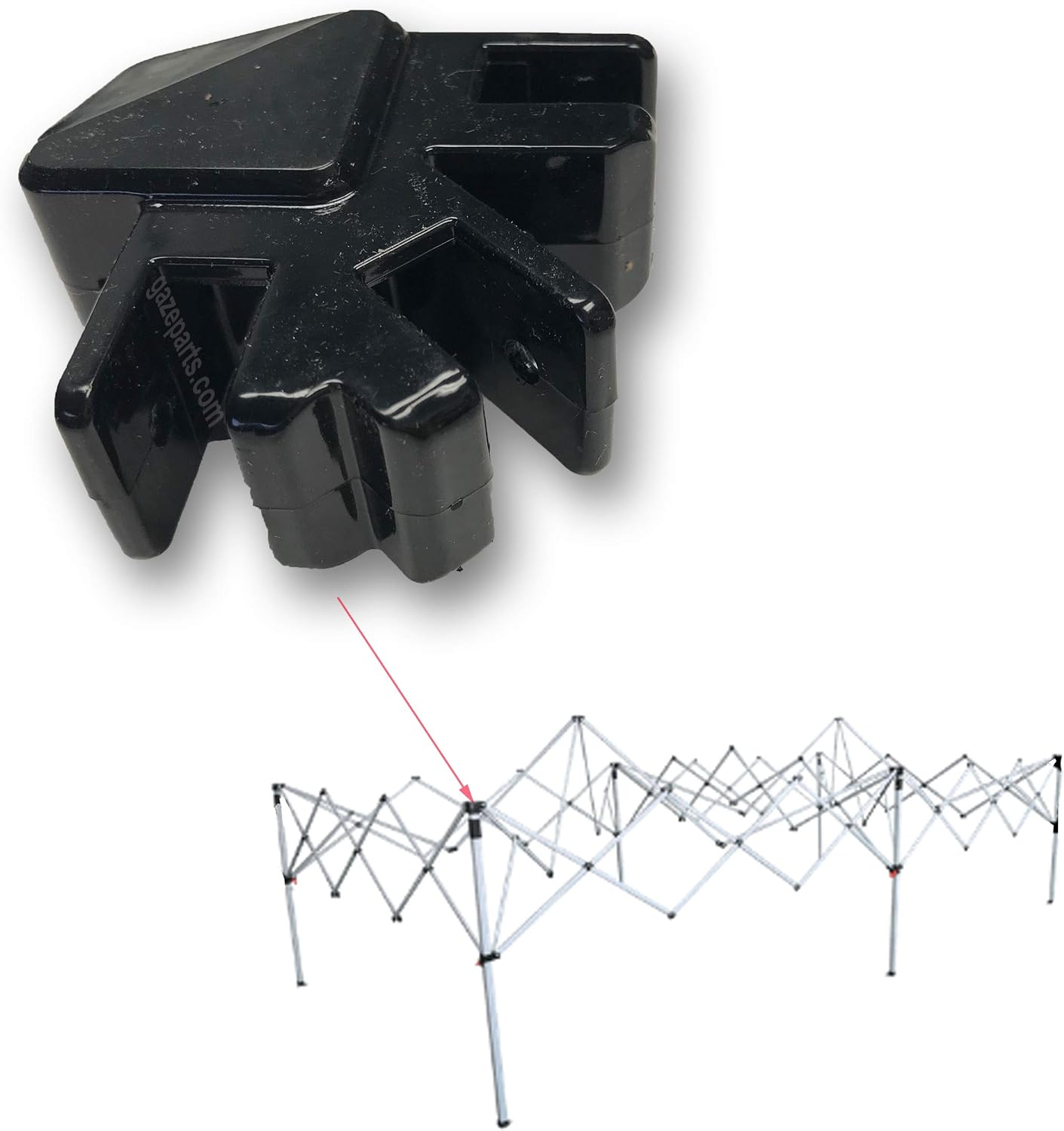 Ozark Trail 10 X 20 Straight Leg Instant Canopy Leg Cap Upper Mold (3-Way Connector) Replacement Parts