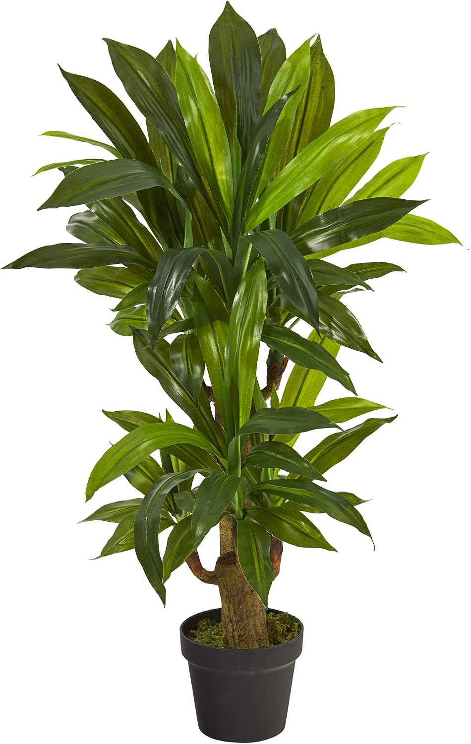Nearly Natural 3 ft Artificial Corn Stalk Dracaena Real-Touch Floor Plant