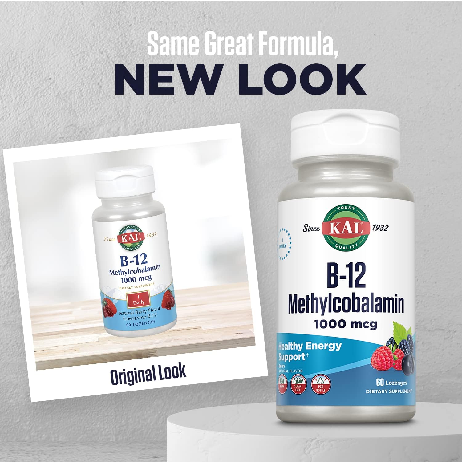 KAL Vitamin B-6 B-12 Folic Acid DropIns, Liquid Vitamin B Supplement Drops, Heart Health, Energy, Red Blood Cell Support with Methyl B12 and Methyl Folate, Natural Mixed Berry Flavor, 59 Servings, 2oz | Cardiovascular, Energy & Nerve Support - Active P-5…
