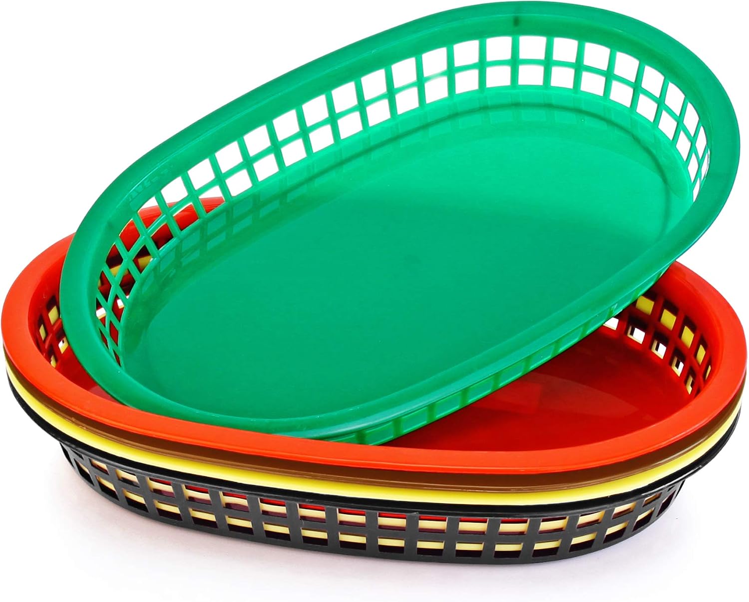 New Star Foodservice Fast Food Baskets, 10.5 x 7 Inch, Set of 12, Red