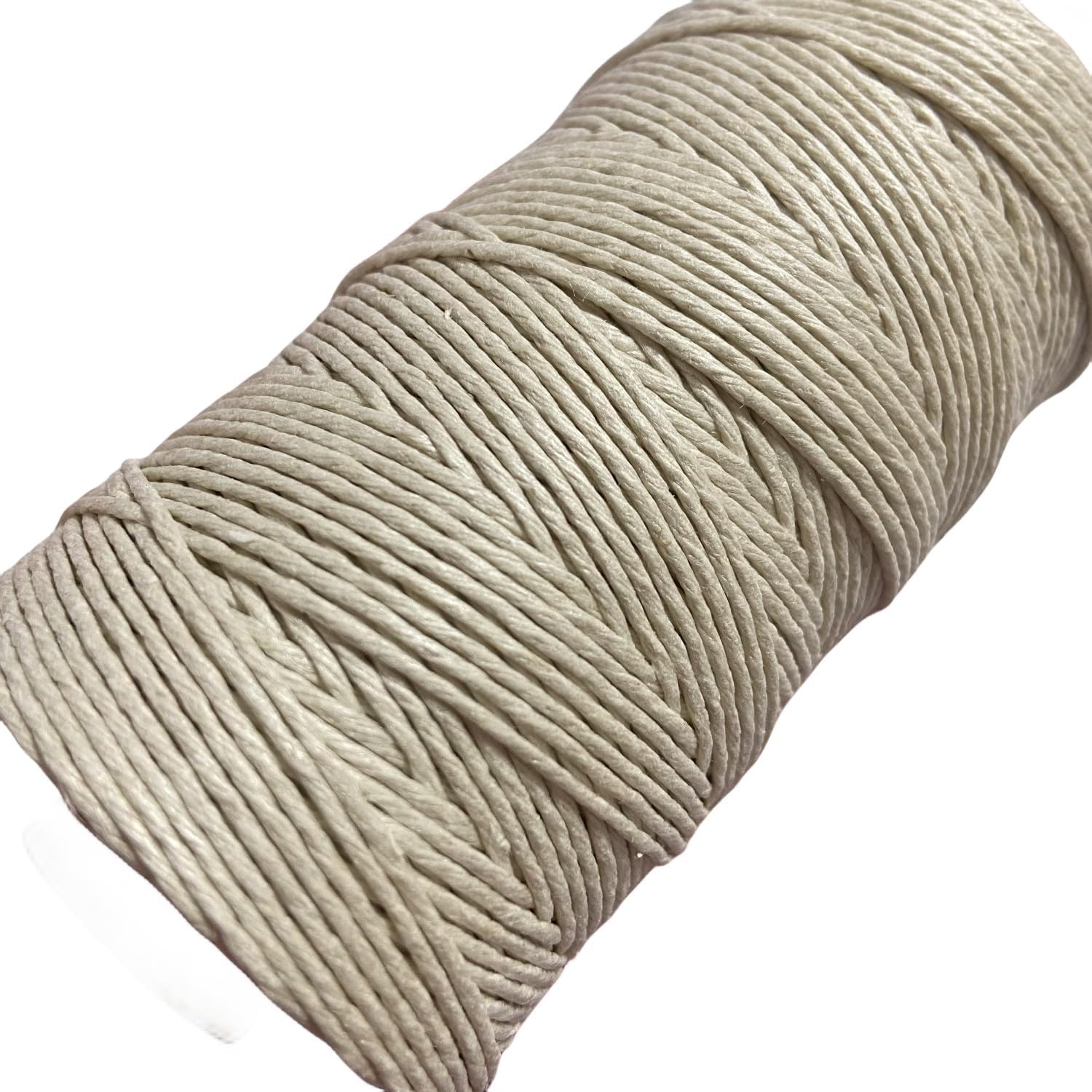 【 NS HEMP 】 Sustainable Hemp Twine Hemp Cord for Jewelry Making, Hemp Cord 1mm 130 Meters (026 RAW)
