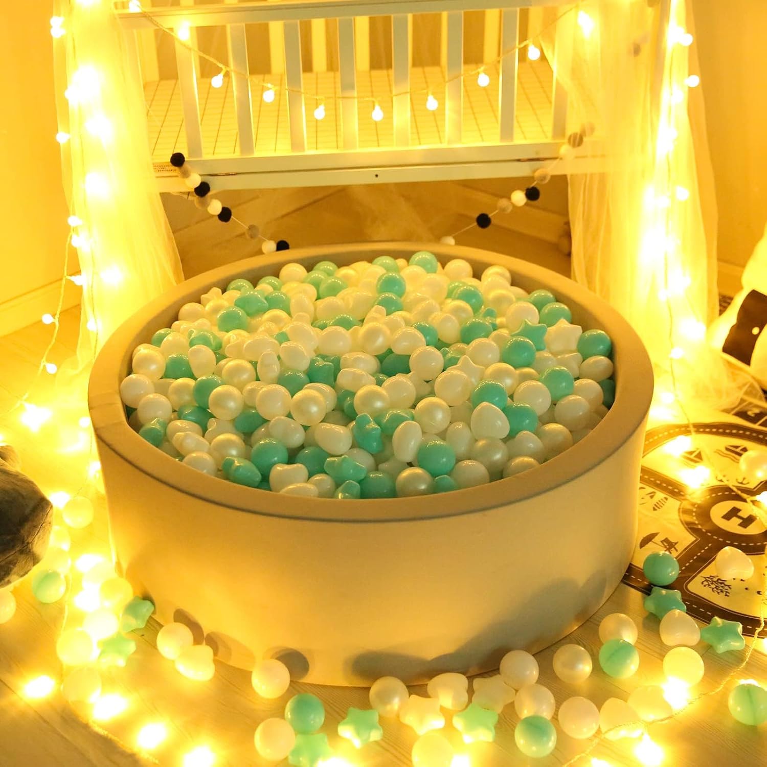 GOGOSO Ball Pit Balls 100 PCS for Toddles, Kids Plastic Balls for Ball Pit, Pool, Pink Party Accessories, Birthday Decoration