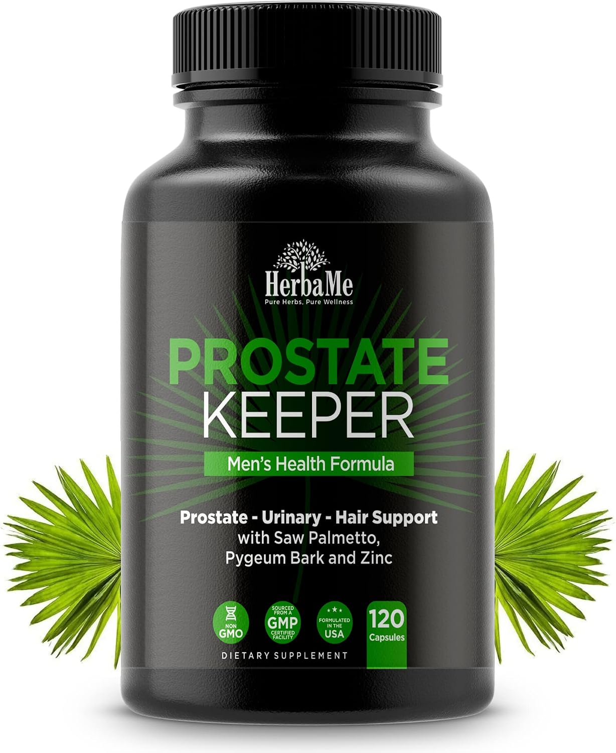 Prostate Health Supplement for Men & Urinary Support, 120 Capsules | Saw Palmetto, Pygeum Bark & Zinc for Healthy Urinary Flow, Bladder Comfort
