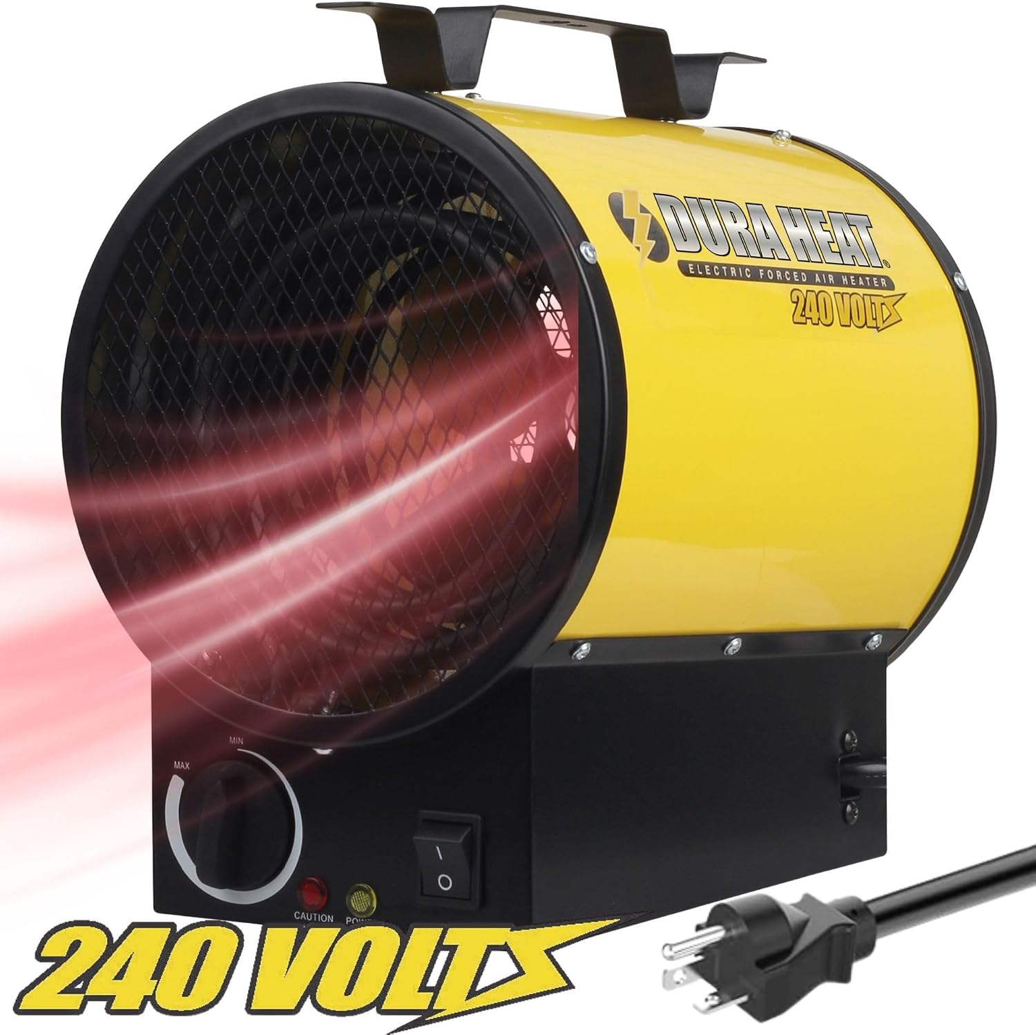 Dura Heat 240V Electric Space Heater for Garage, 3750W, 12800 BTU - EUH4000 | 6-20P Plug, Electric Industrial Garage Heater, Workshop