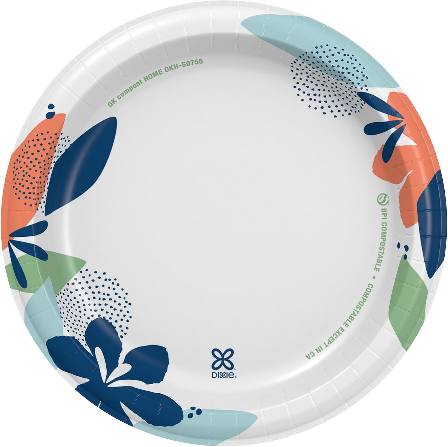 Dixie Large Paper Plates, 10 Inch, 54 Count, 2X Stronger, Microwave-Safe, Soak-Proof, Cut Resistant, Disposable Plates For Everyday Breakfast, Lunch, & Dinner Meals