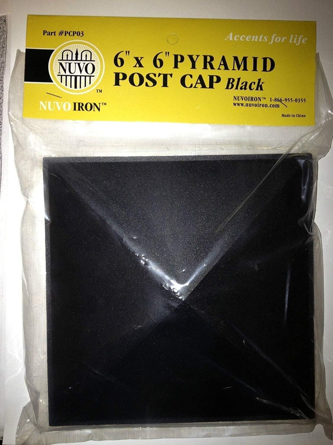 Nuvo Iron Pyramid Post Cap, 5 1/2" x 5 1/2"