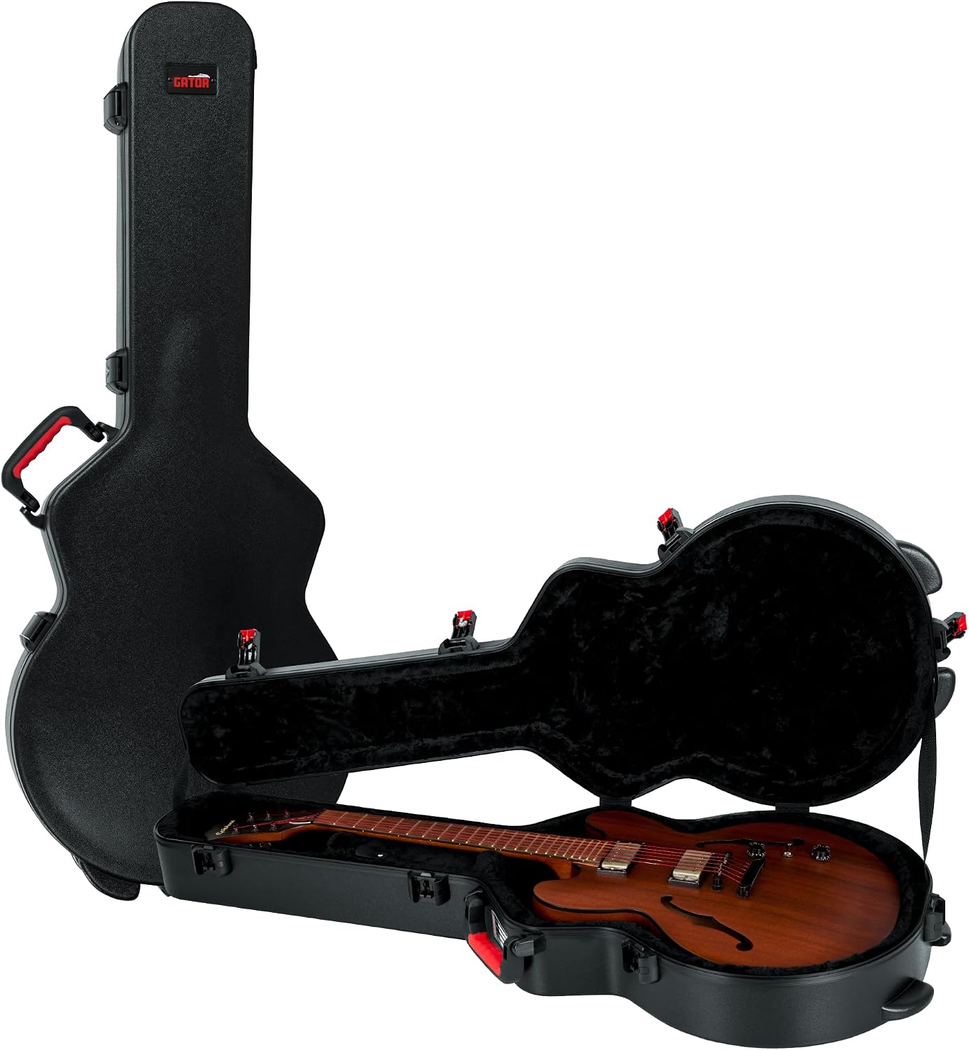 Gator Cases Molded Flight Case For SG Style Double Cut Away Guitars With TSA Approved Locking Latch, (GTSA-GTRSG)