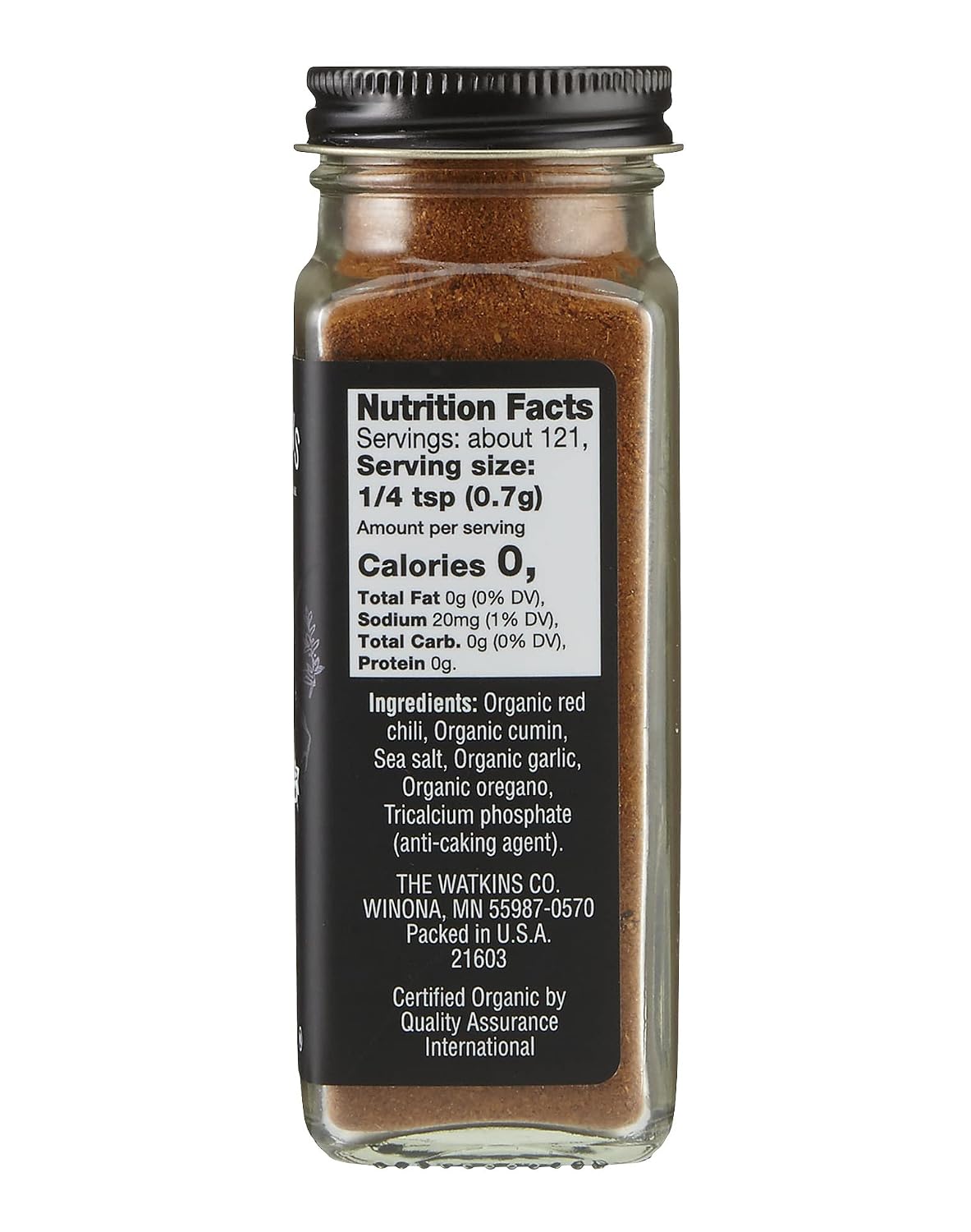 Watkins Gourmet Organic Spice Jar, Garlic Salt, 4.97 Ounce