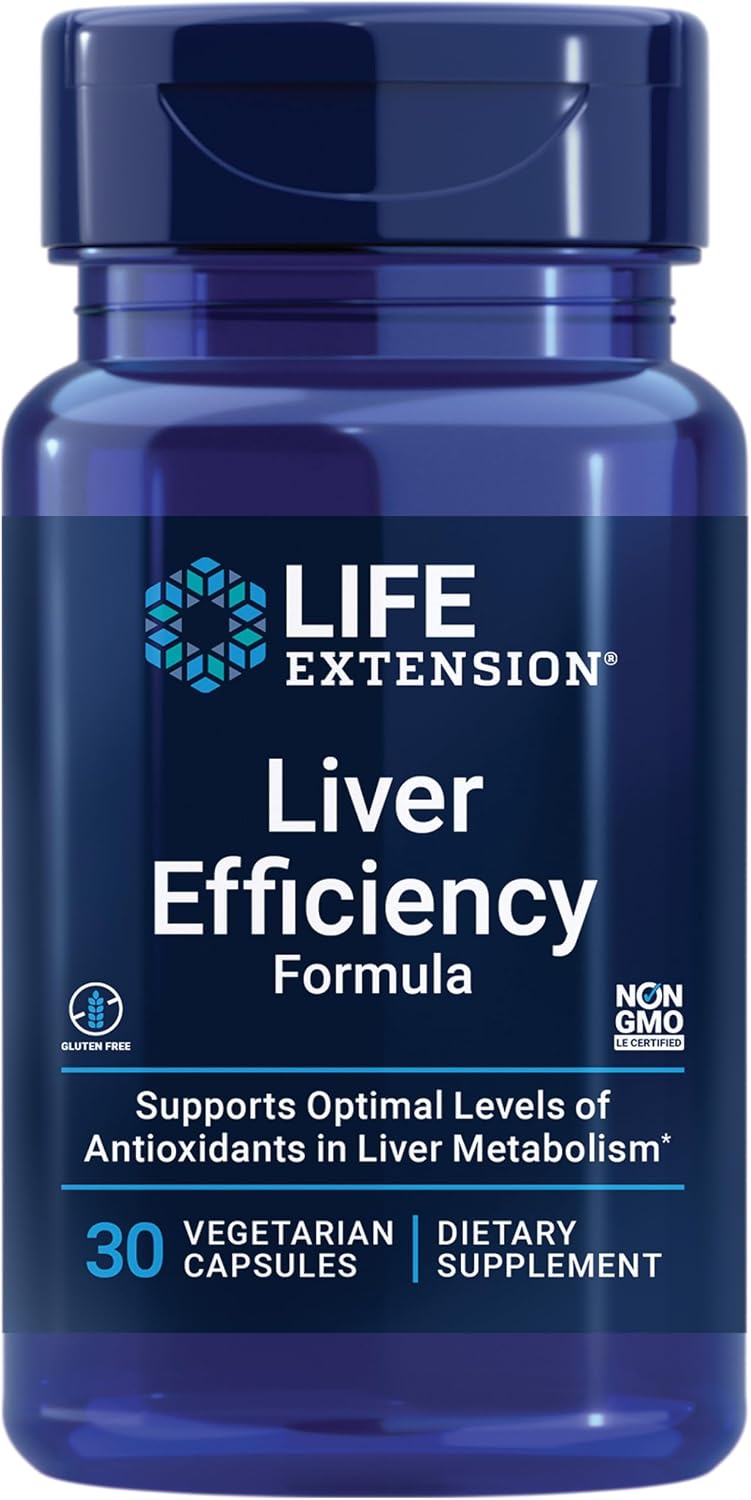 Life Extension Liver Efficiency Formula, Supports Healthy Liver Function at the Cellular Level and Optimal Levels of antioxidants in Metabolism