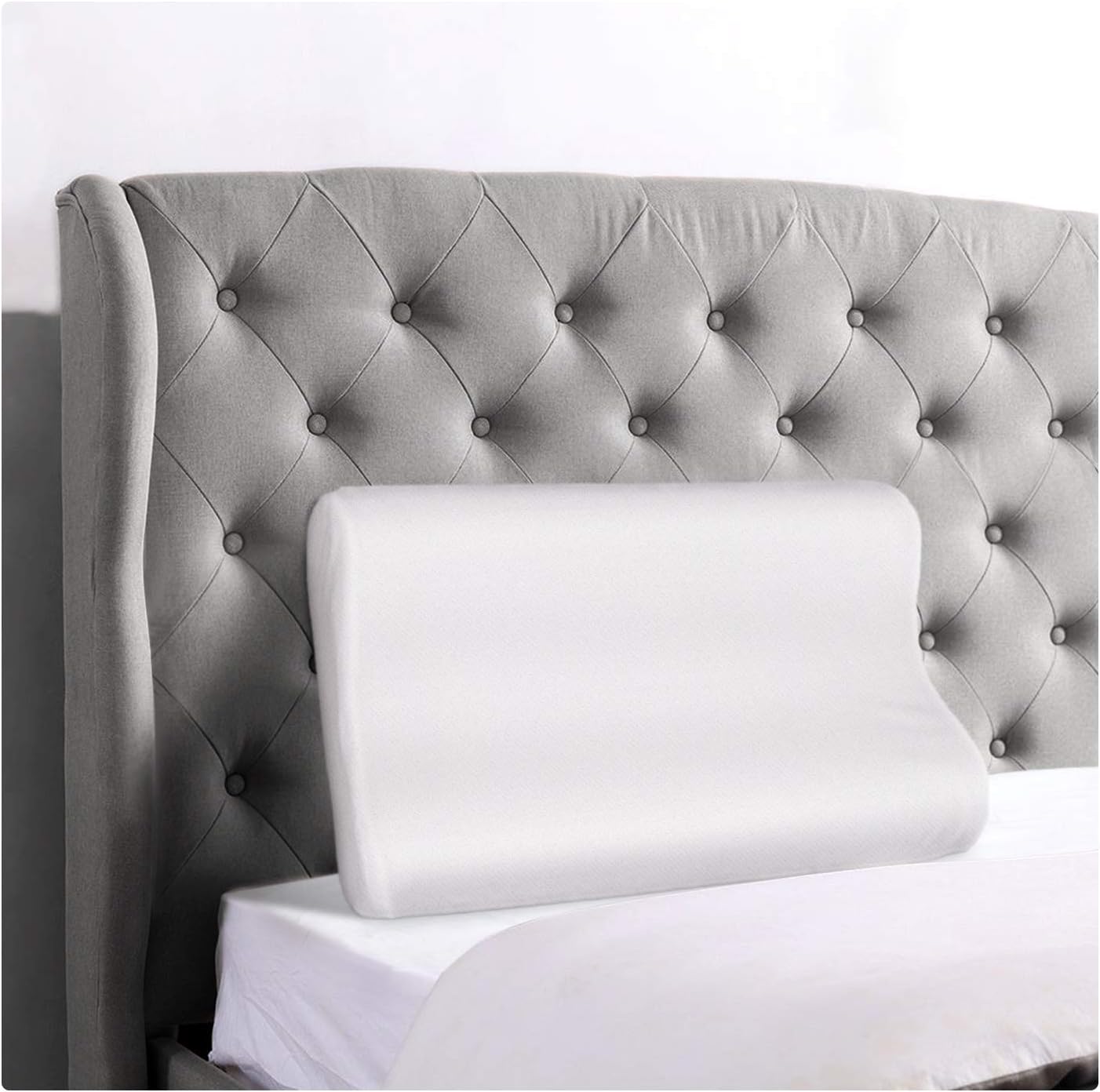 ZG-Home Memory Foam Pillow, Neck Pillow, Cervical Pillow for Neck Pain, Orthopedic Contour Pillow for Back, Side