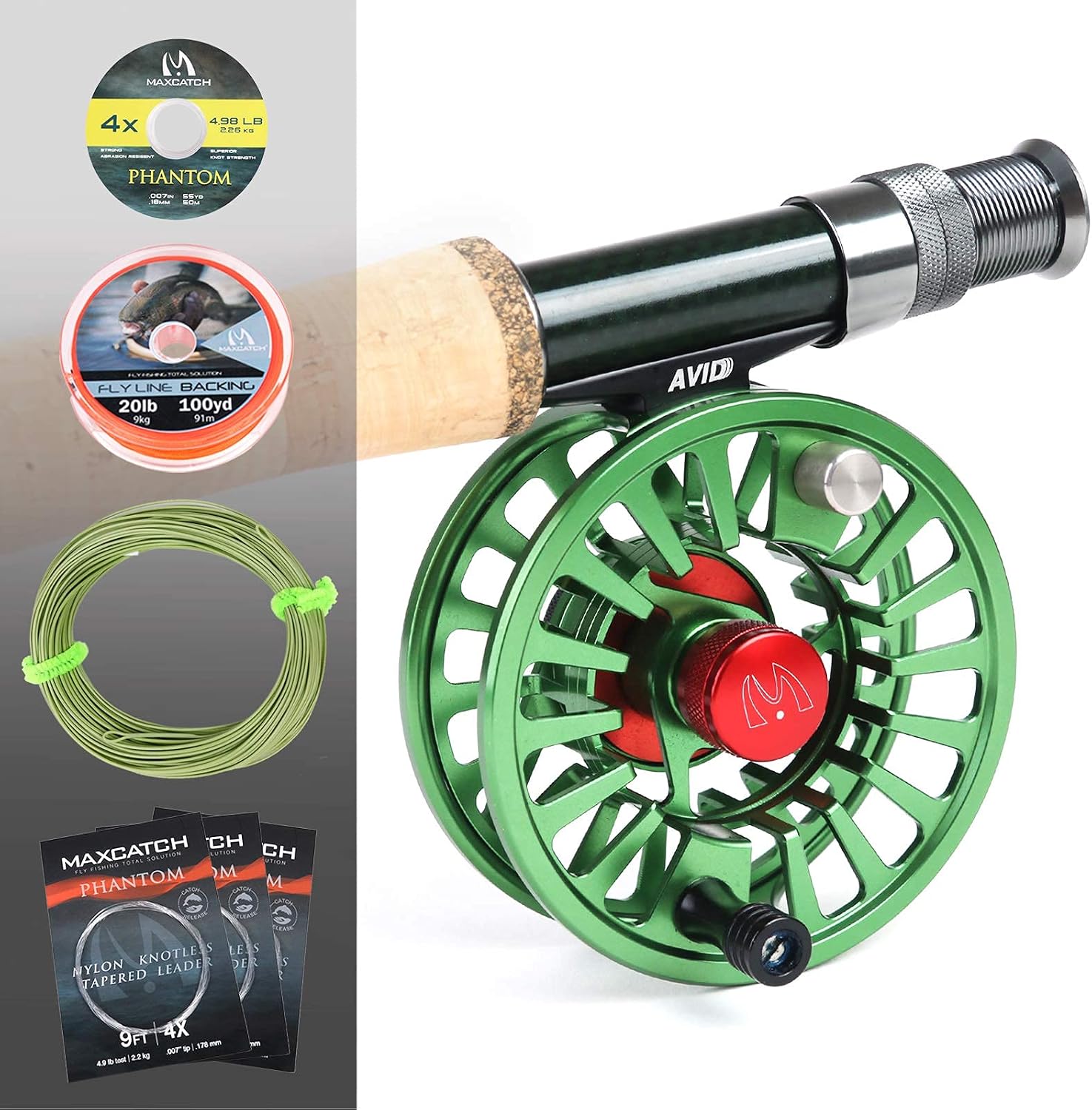 M MAXIMUMCATCH Maxcatch Premier Fly Fishing Rod and Reel Combo Complete 9' Fishing Outfit