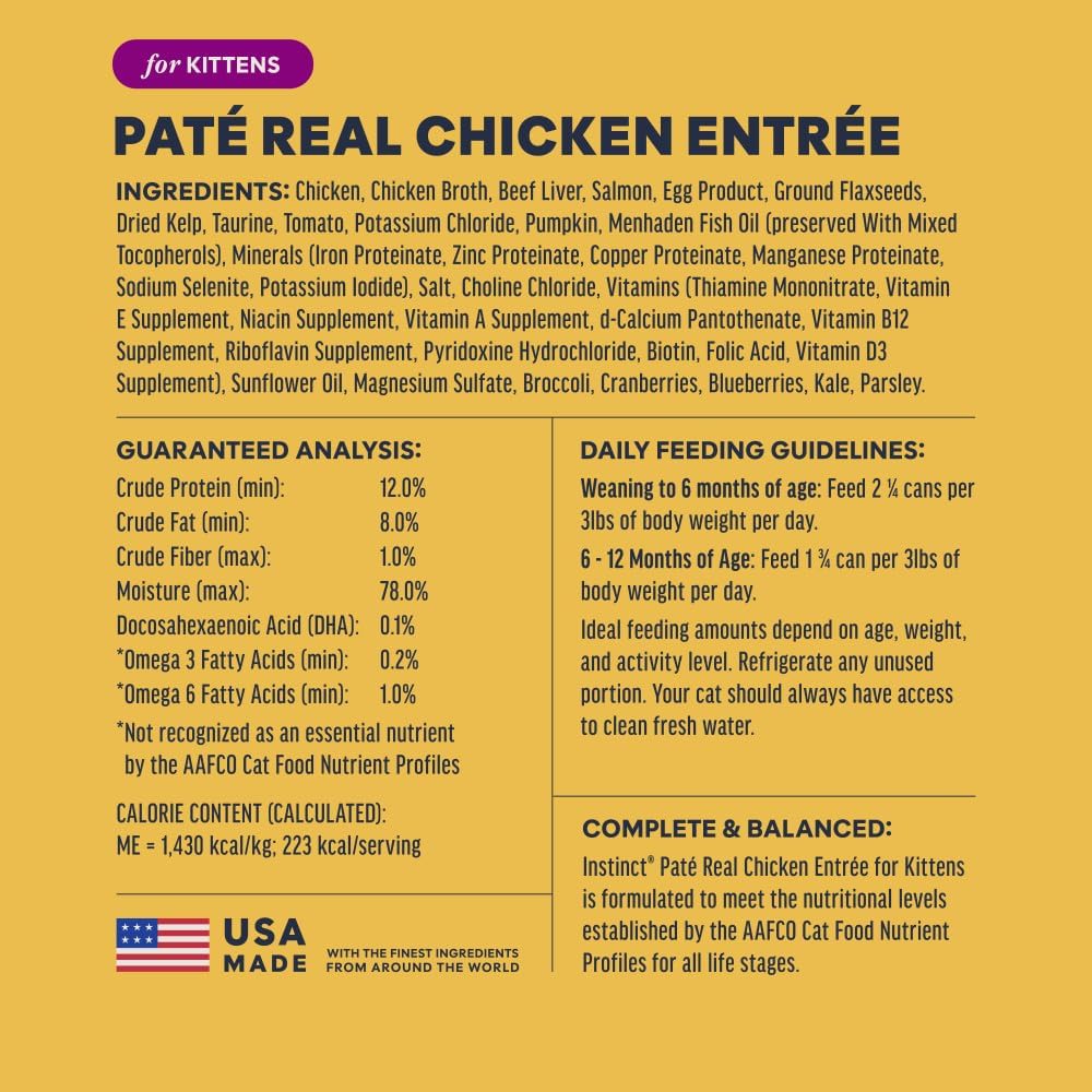 Instinct Original Grain Free Real Rabbit Recipe Natural Wet Canned Cat Food, 3 oz. Cans (Case of 24) | Rich & creamy pate texture, high protein, real rabbit, whole-food ingredients, grain-free, hydration support