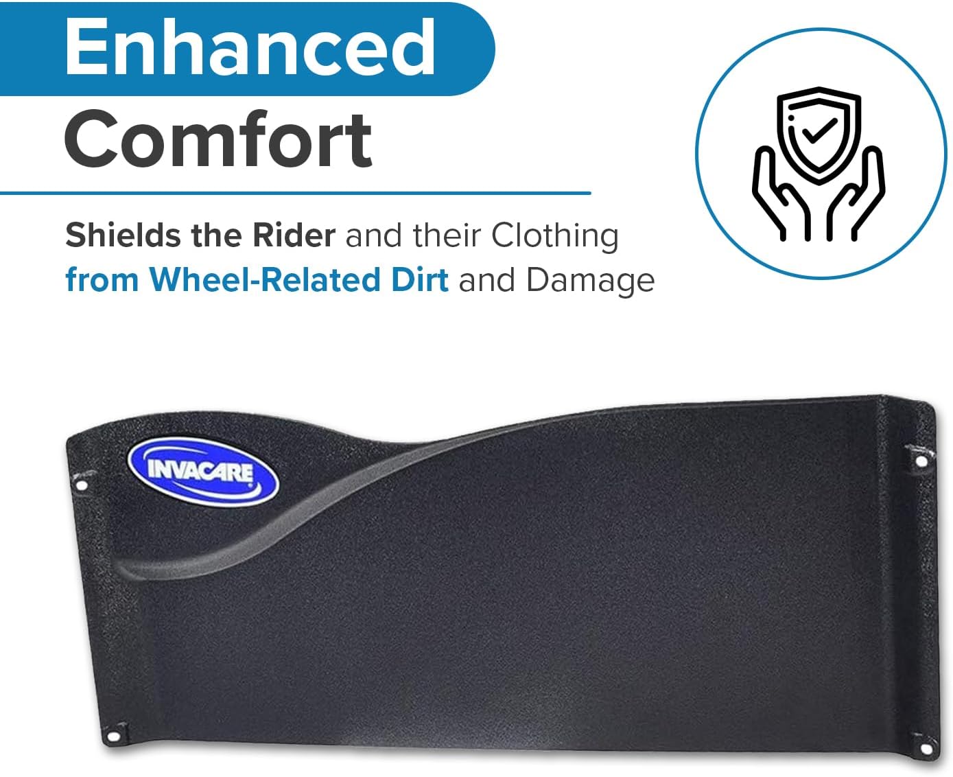 AlveyTech Full Length Clothing Guard for Invacare Tracer & 9000 Series Wheelchairs (Left) - Replacement Black 16" x6-1/2 Wheelchair Under Armrest