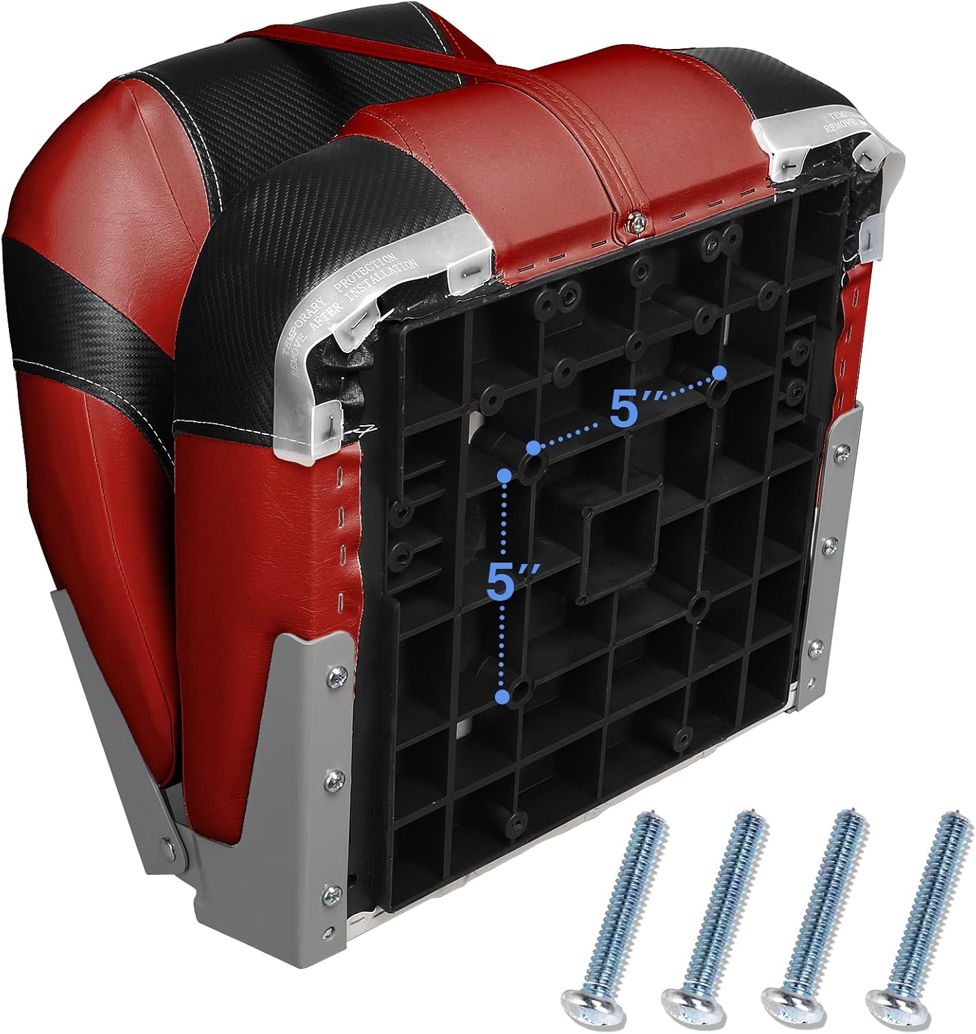 Leader Accessories Low/High Back Folding Fishing Marine Boat Seat 2 Pack